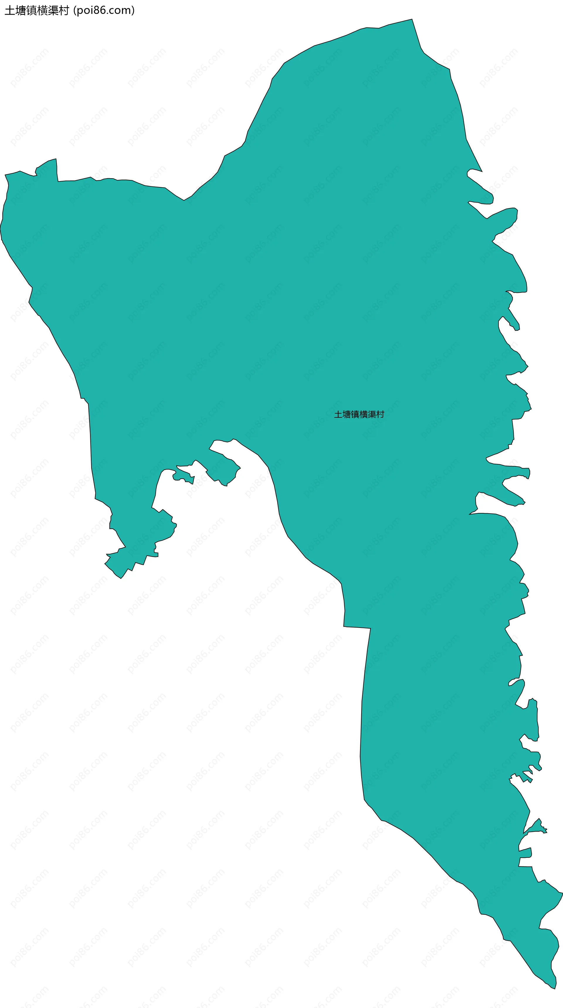 土塘镇横渠村边界地图