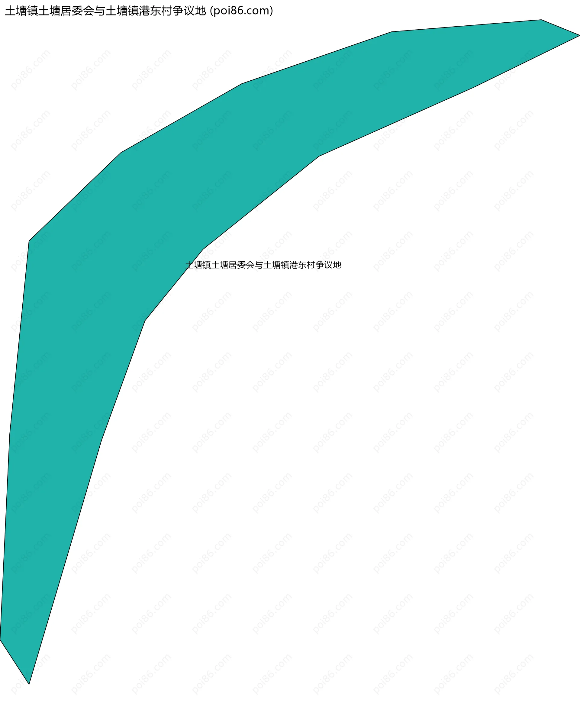 土塘镇土塘居委会与土塘镇港东村争议地边界地图