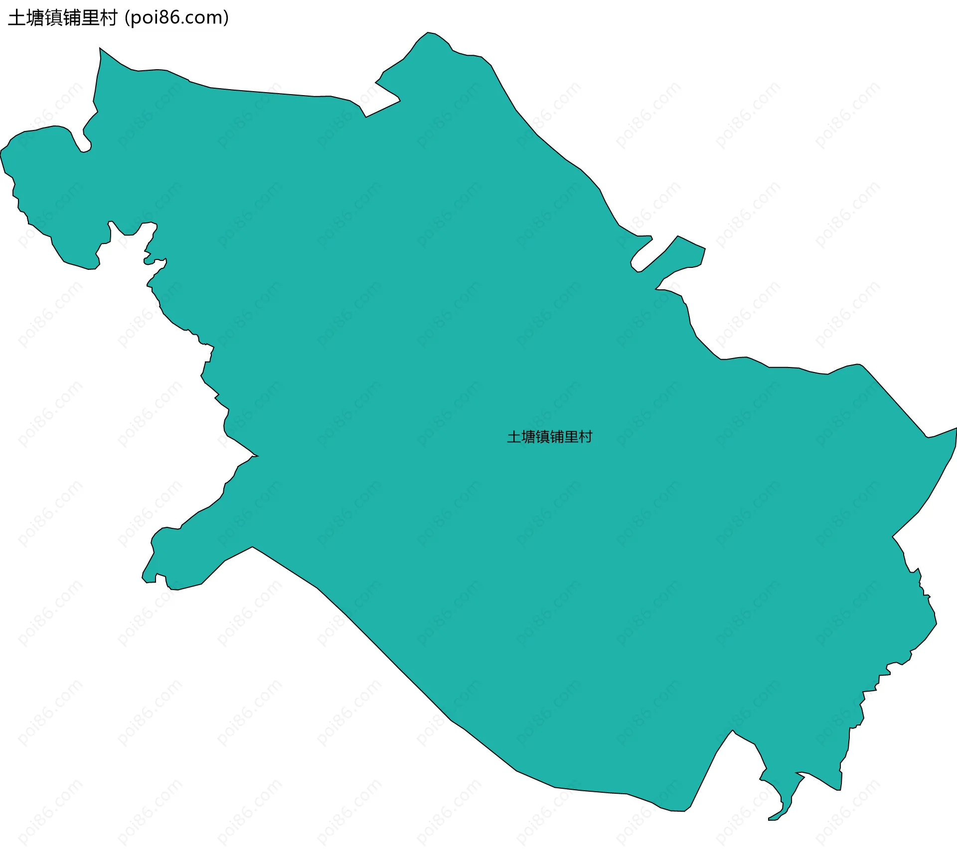 土塘镇铺里村边界地图