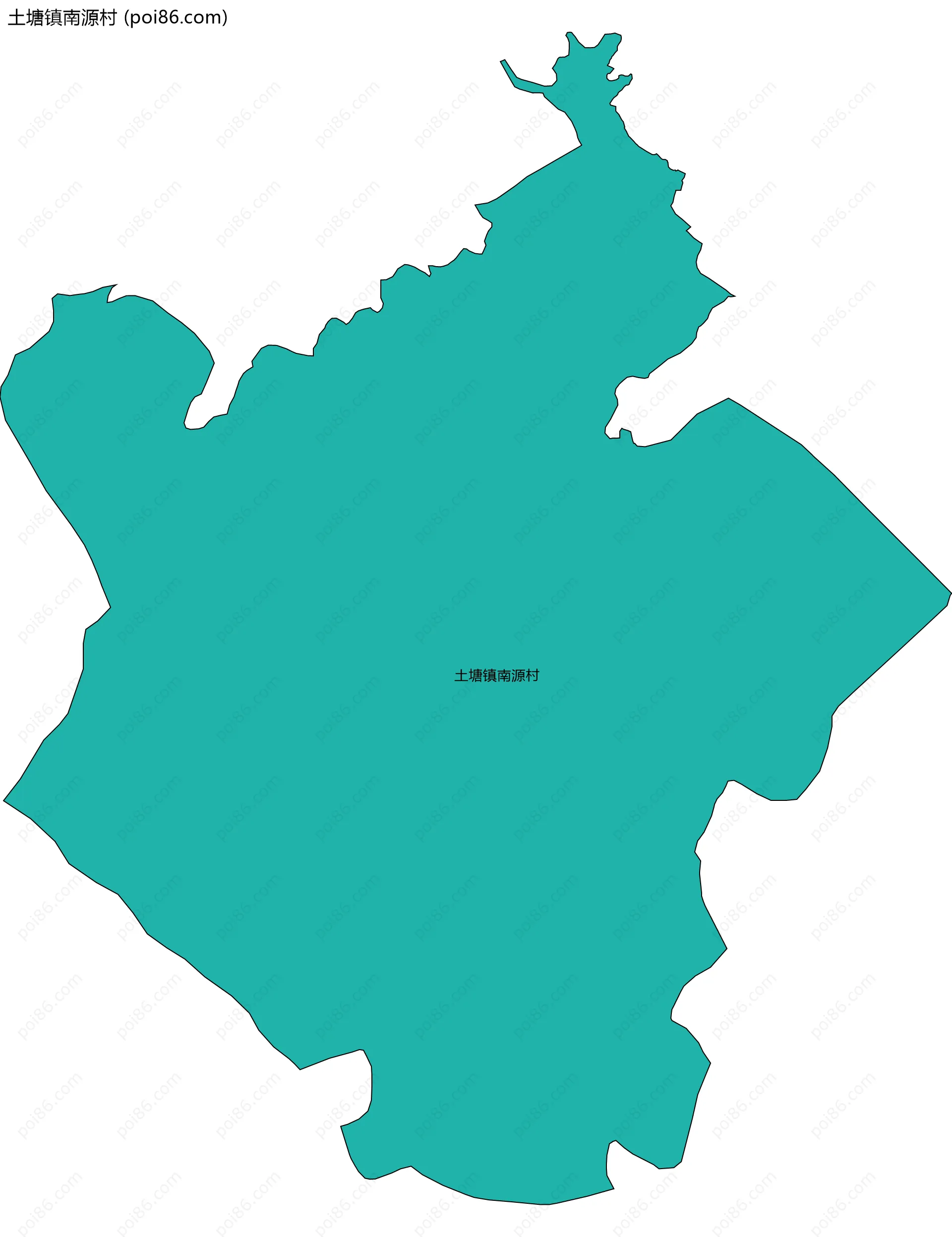 土塘镇南源村边界地图