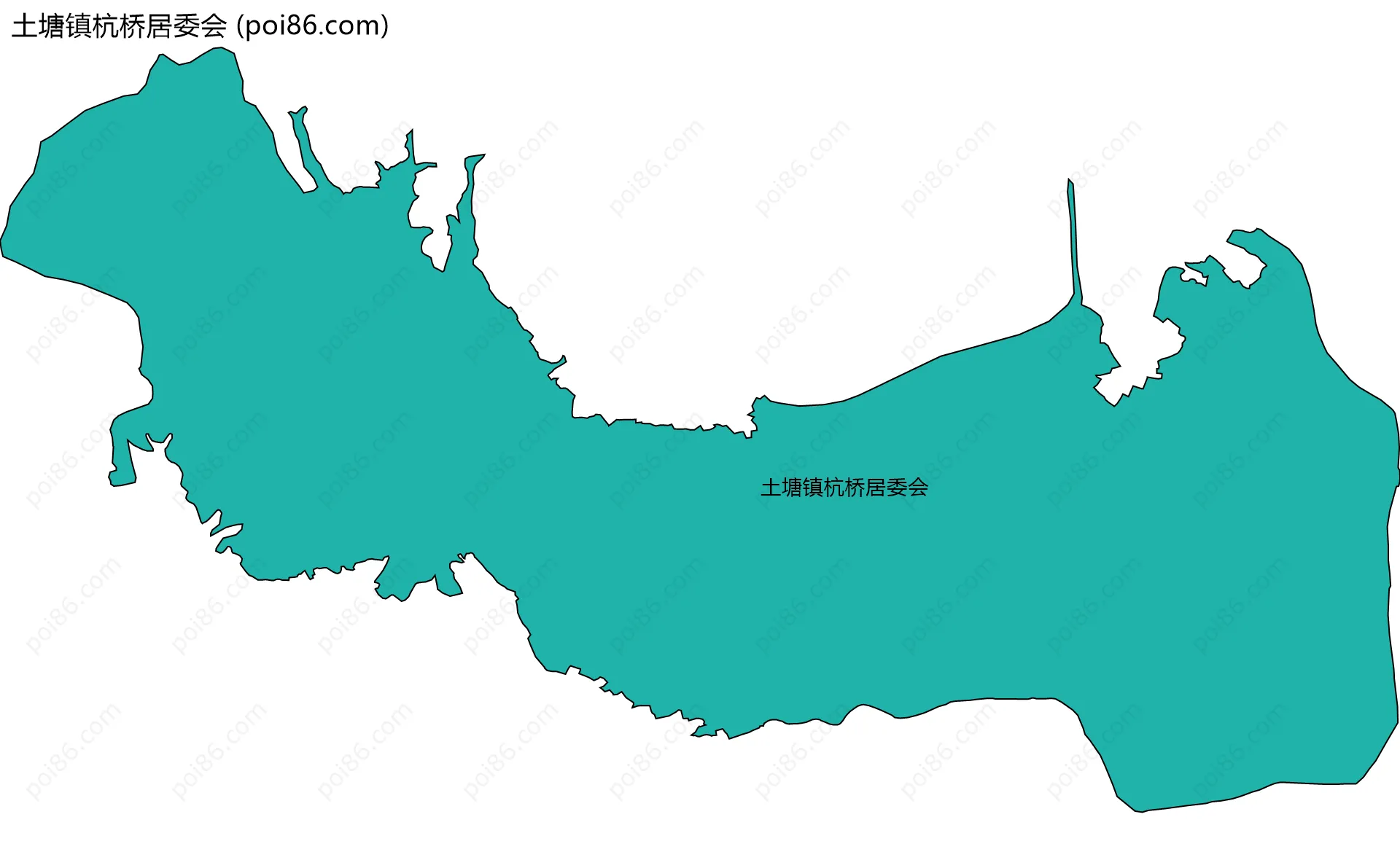 土塘镇杭桥居委会边界地图