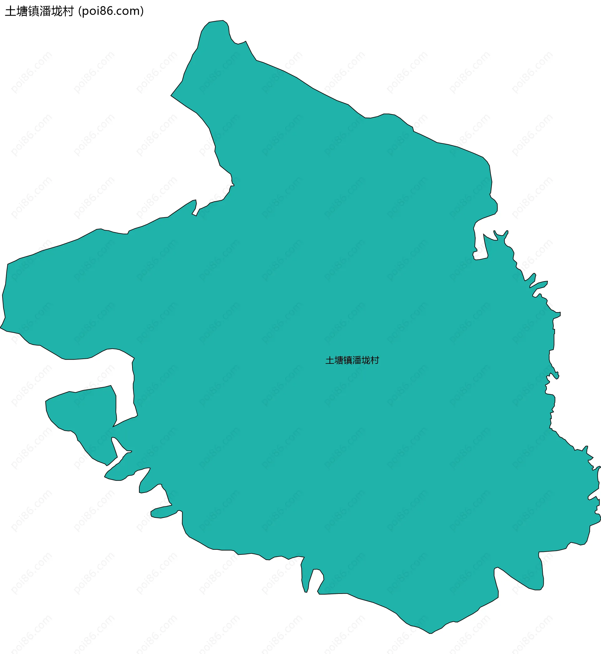 土塘镇潘垅村边界地图