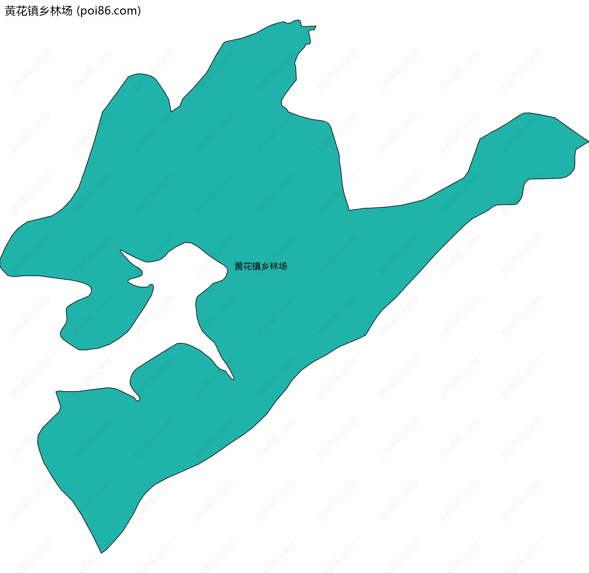 黄花镇乡林场边界地图