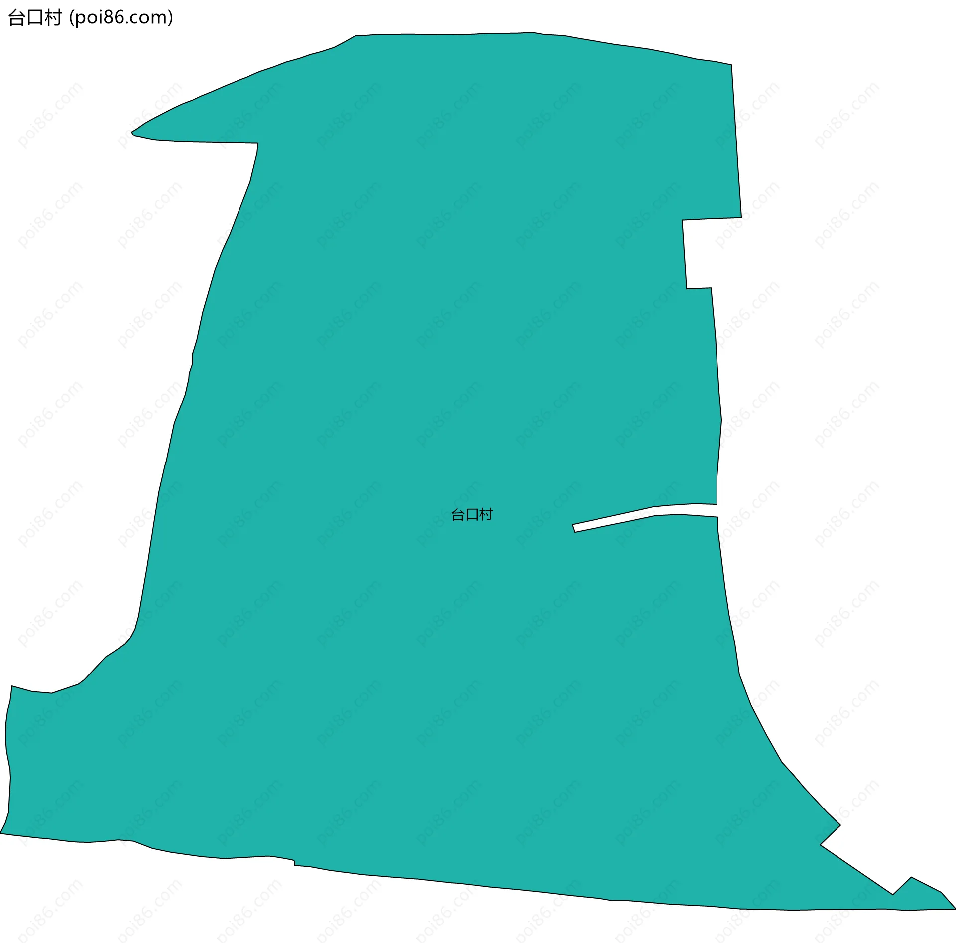 台口村边界地图