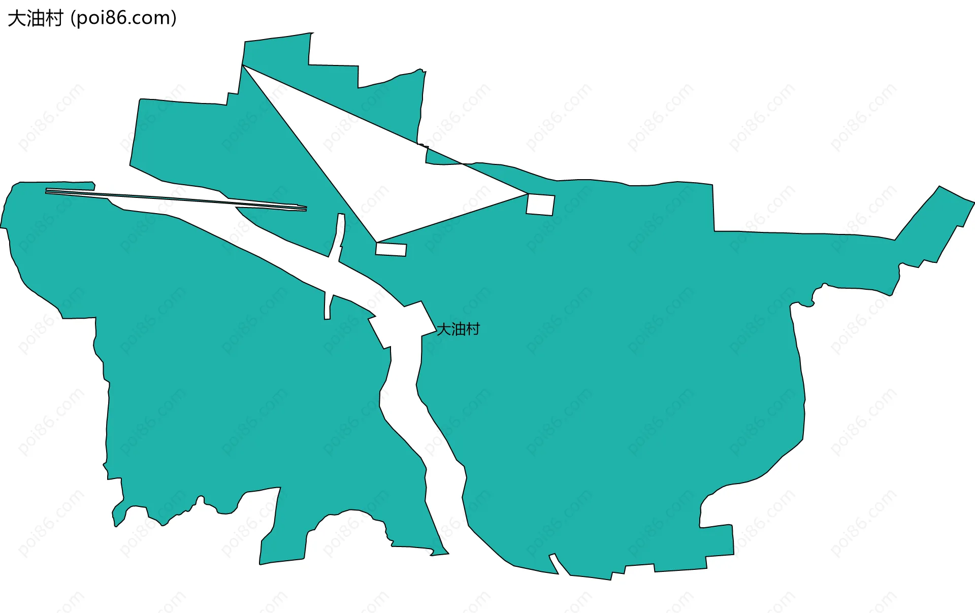 大油村边界地图