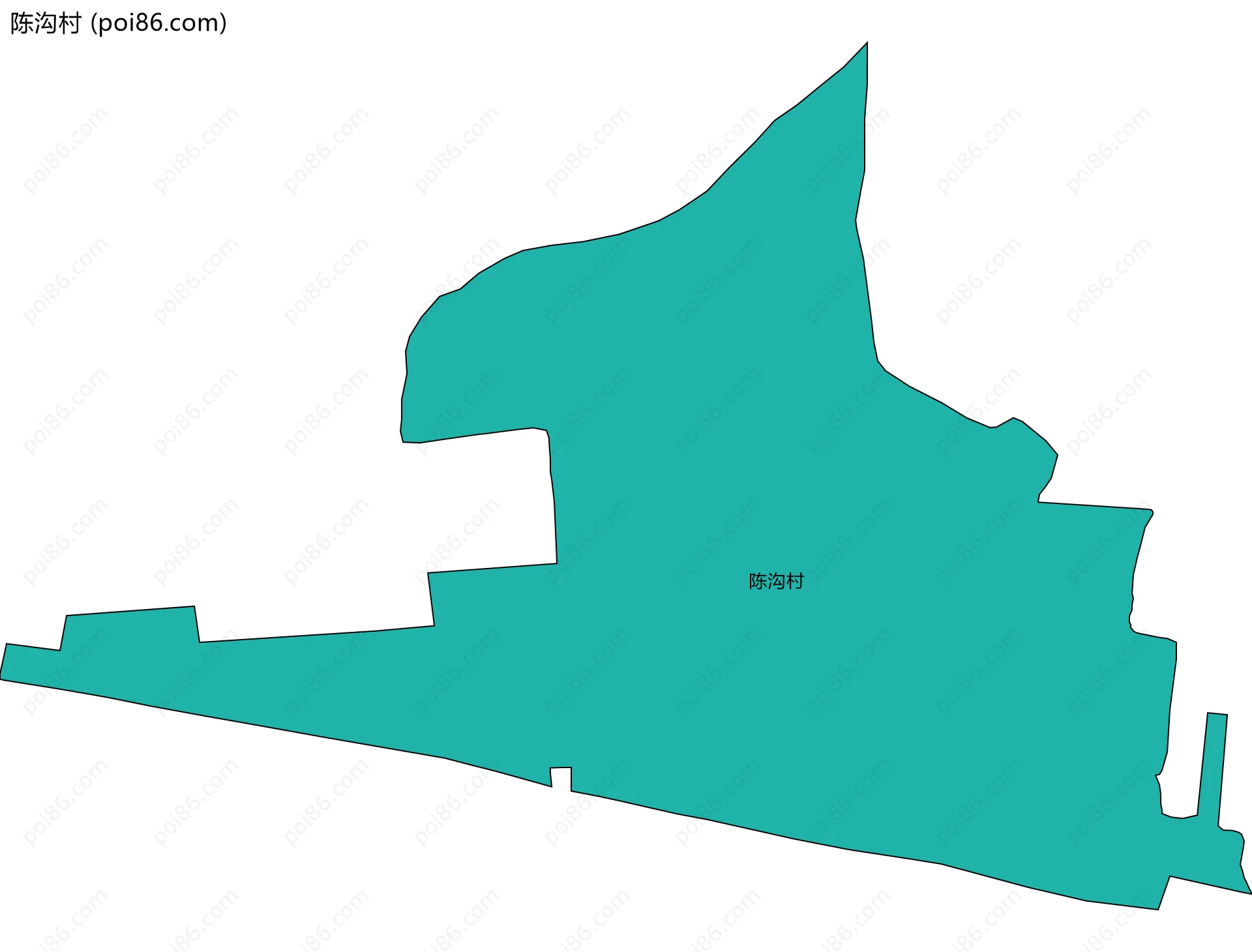 陈沟村边界地图