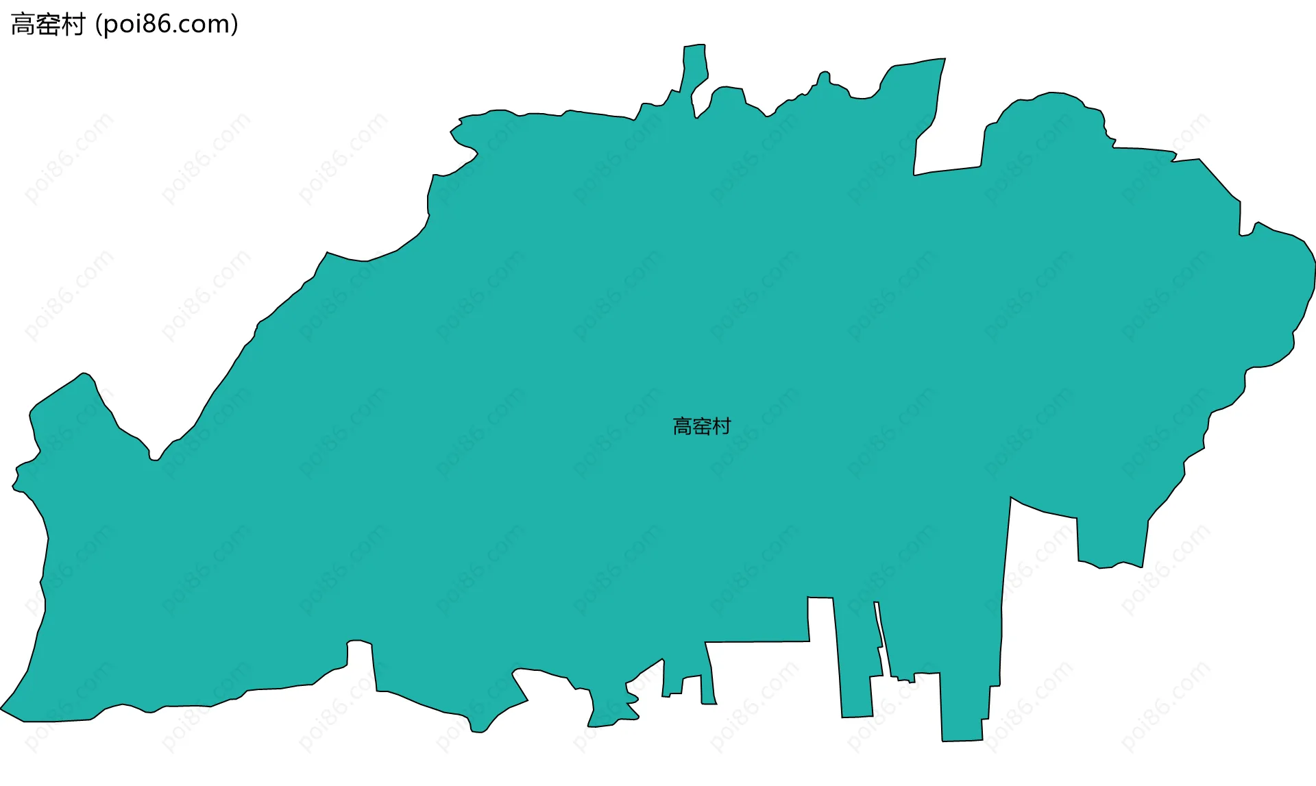 高窑村边界地图