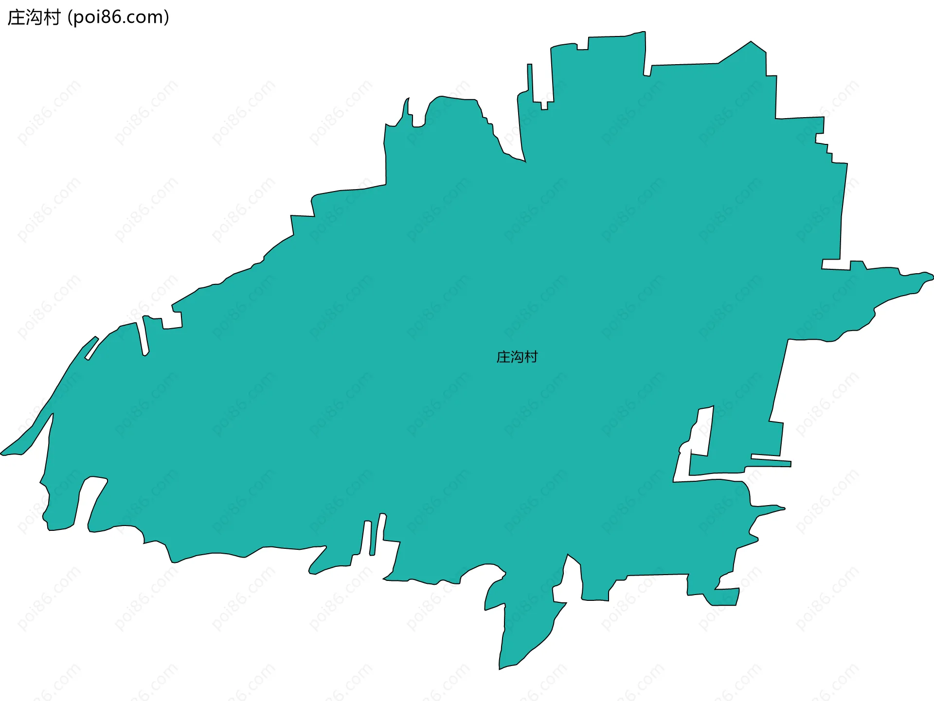 庄沟村边界地图