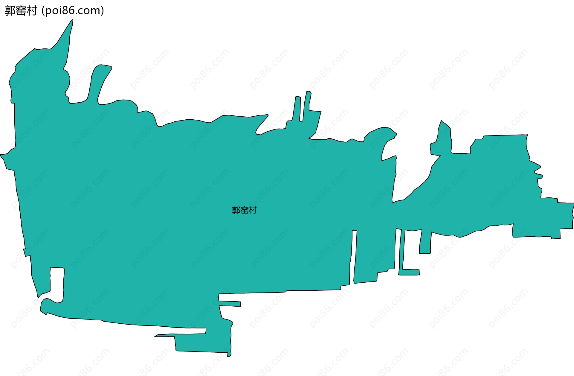 郭窑村边界地图
