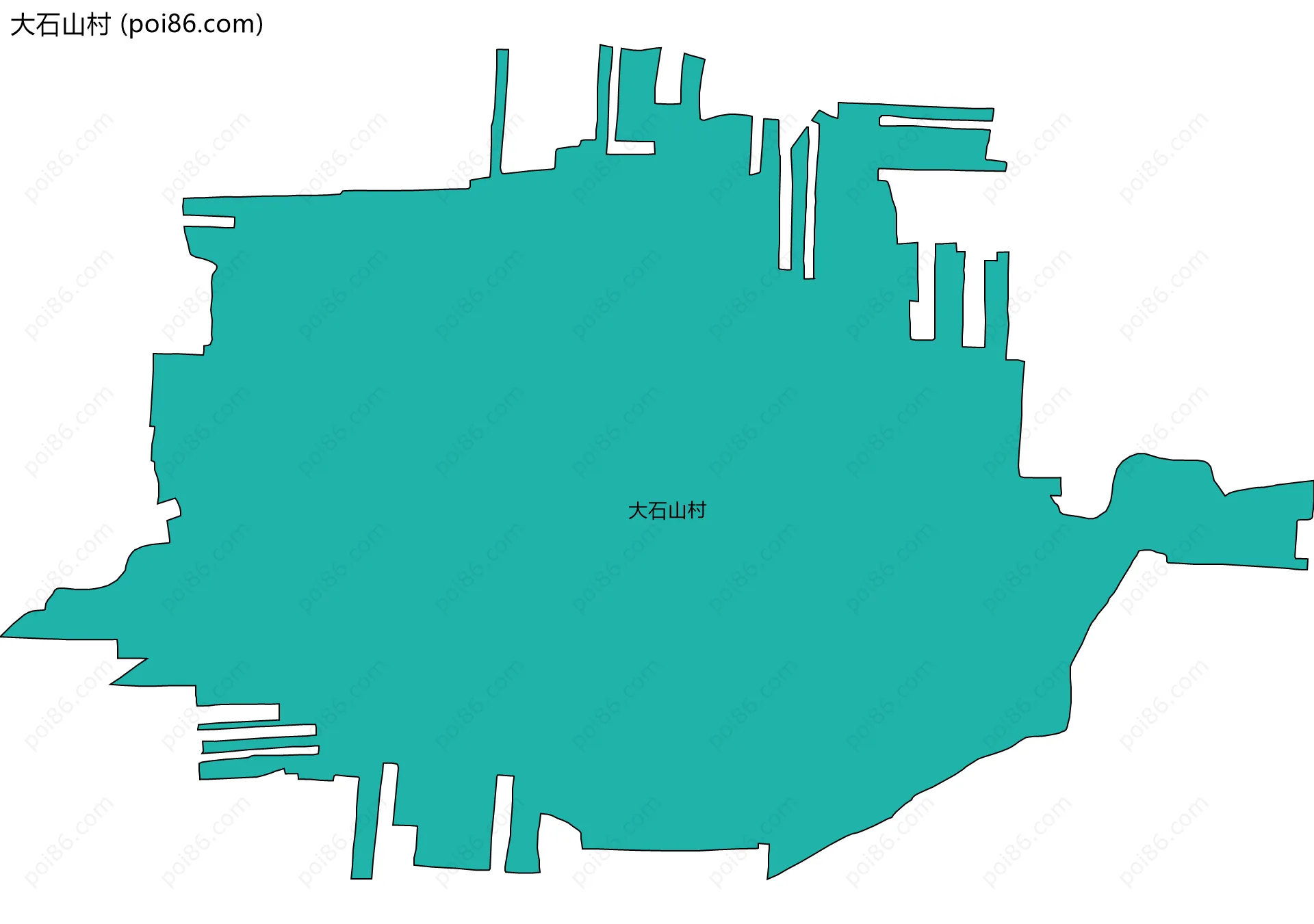 大石山村边界地图