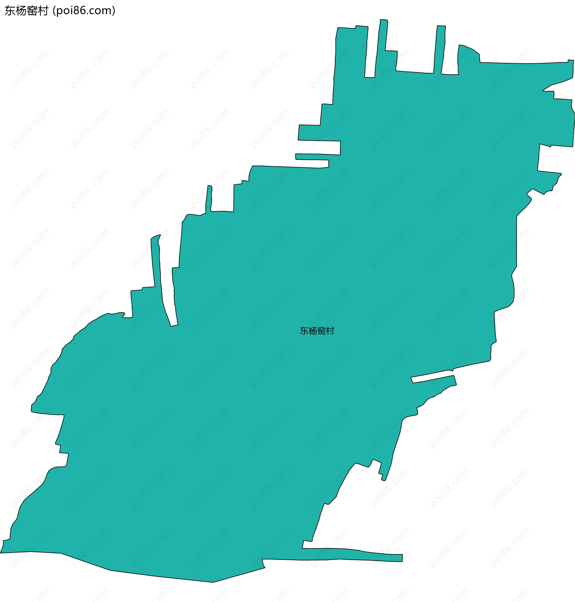 东杨窑村边界地图