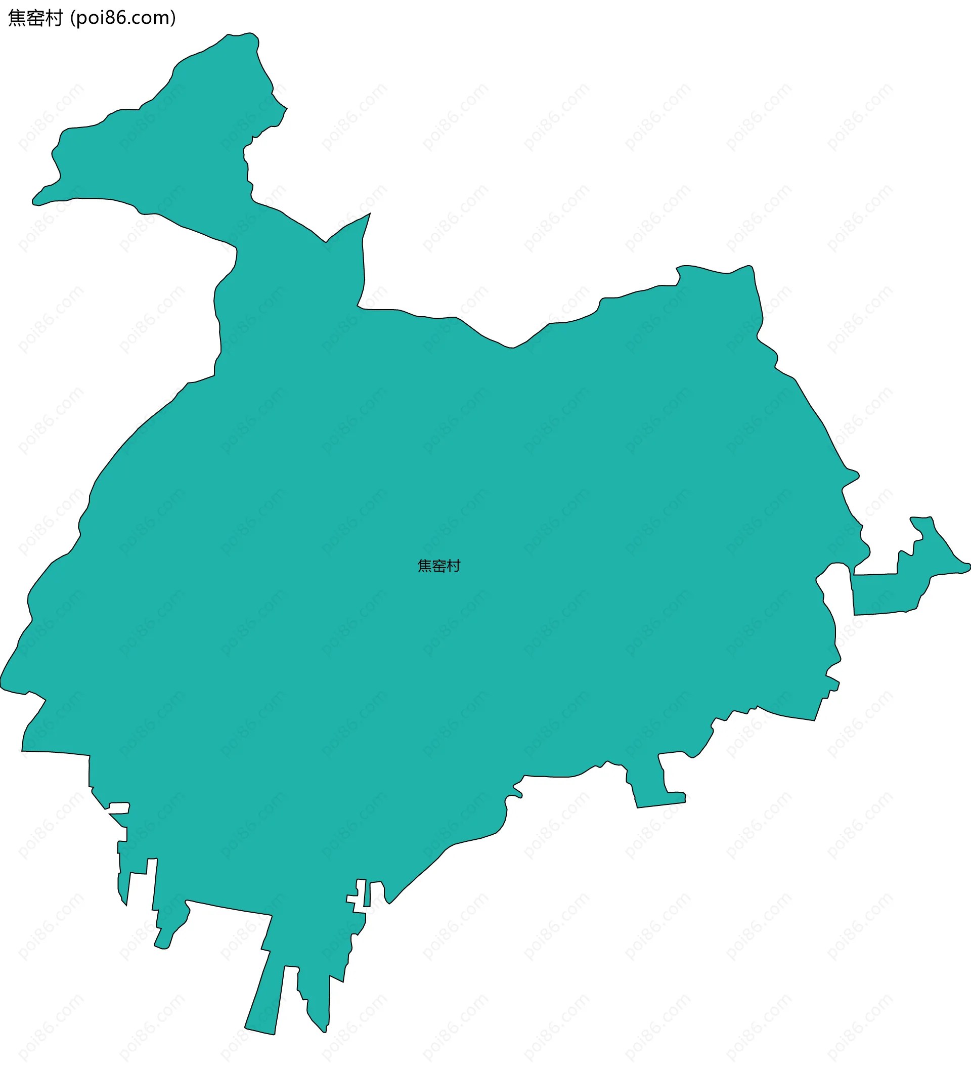 焦窑村边界地图