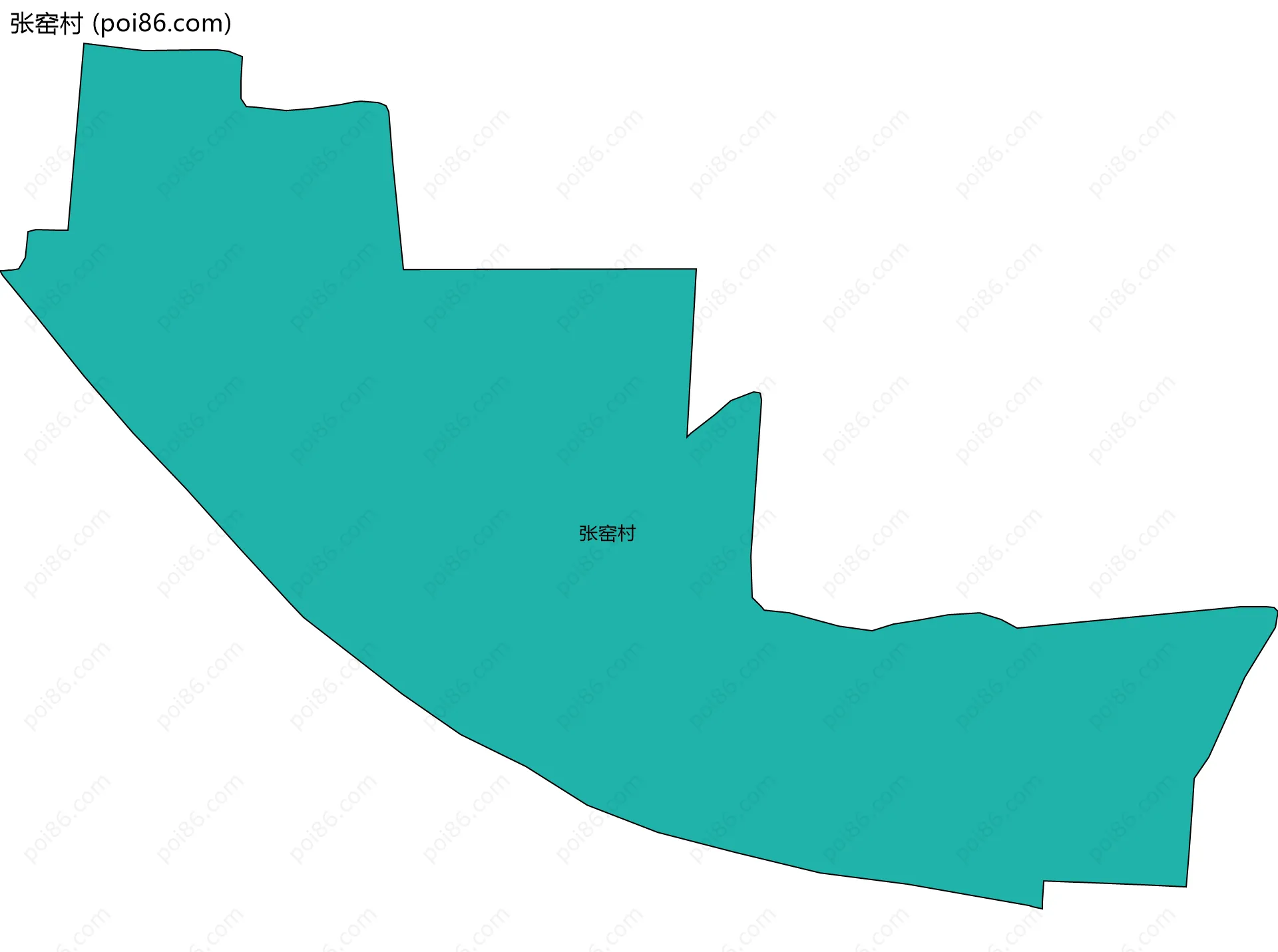 张窑村边界地图