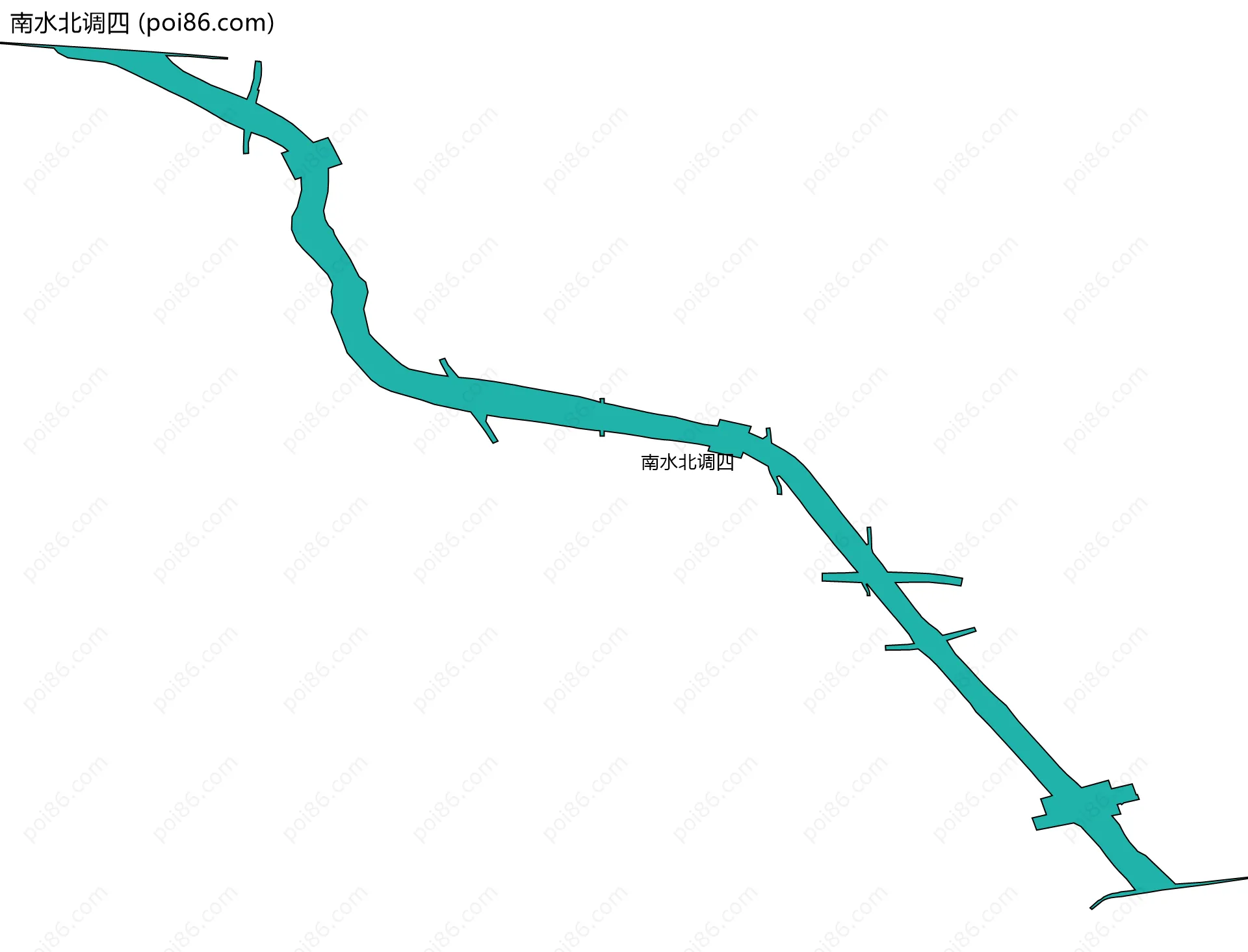 南水北调四边界地图
