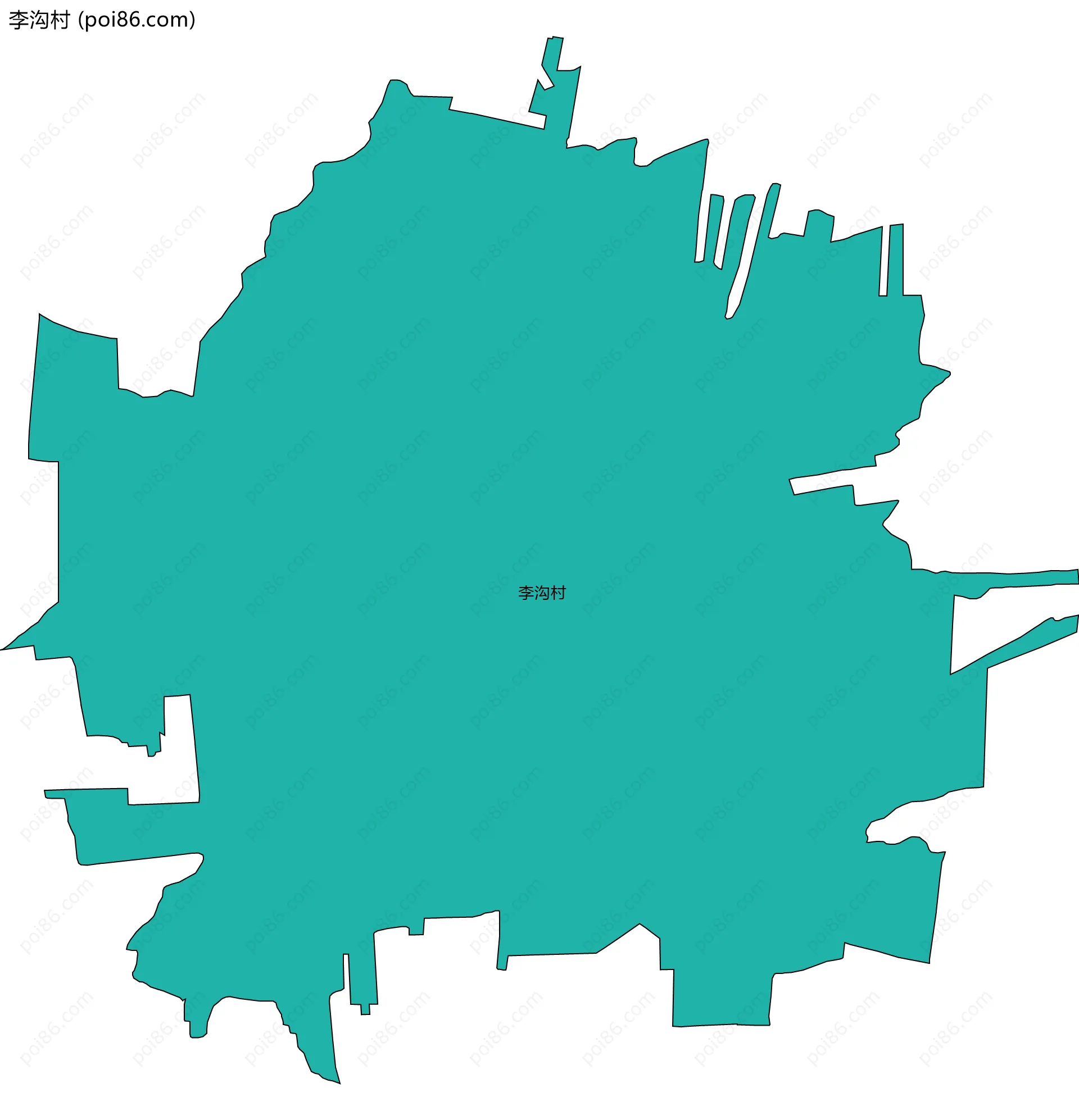 李沟村边界地图