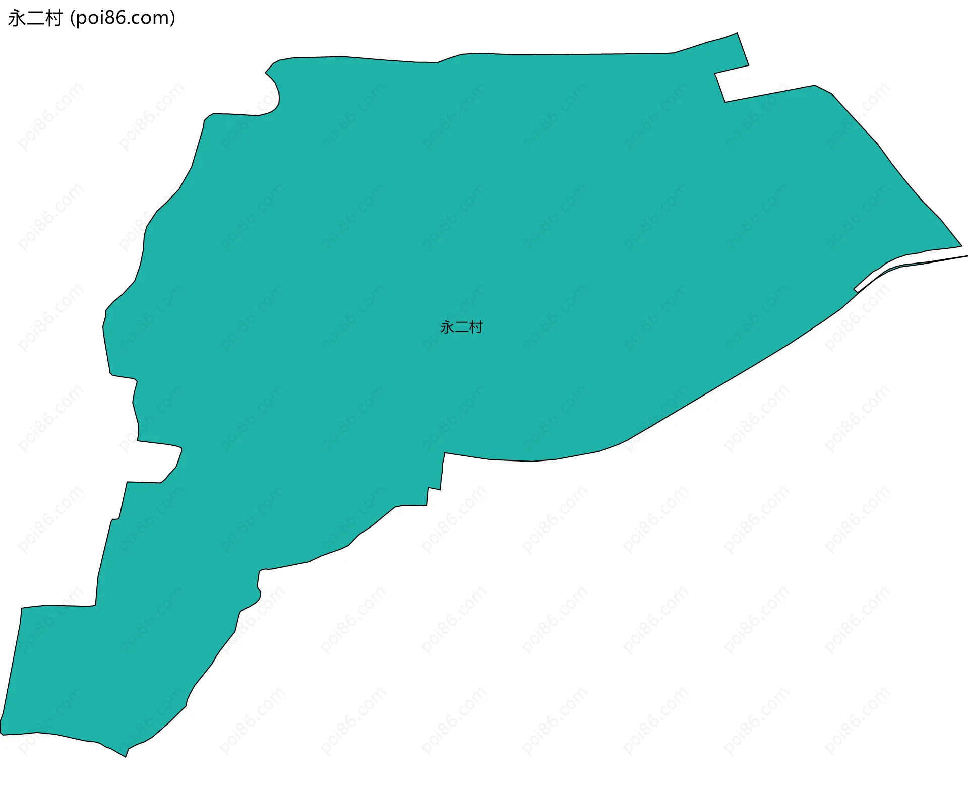 永二村边界地图