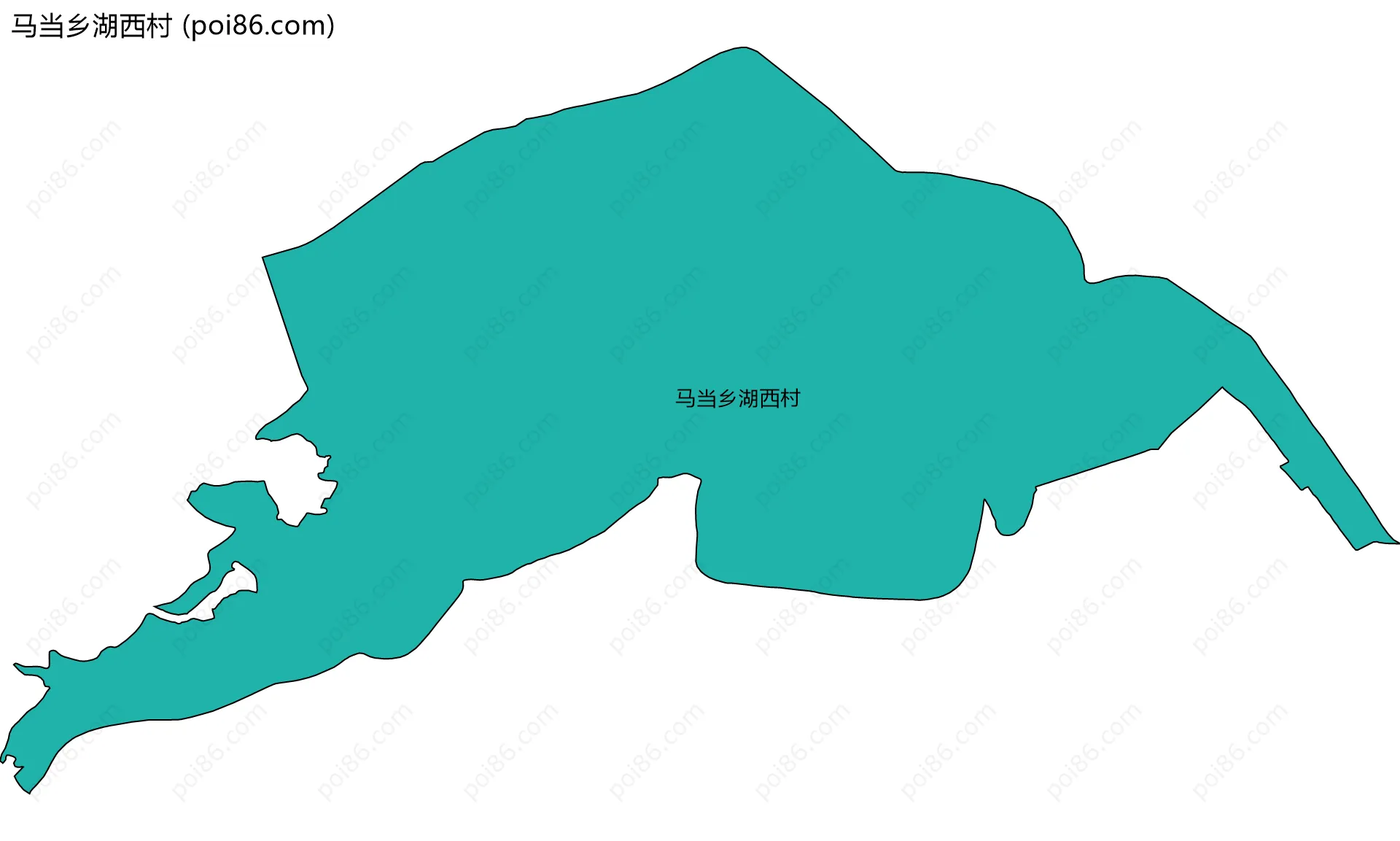 马当乡湖西村边界地图