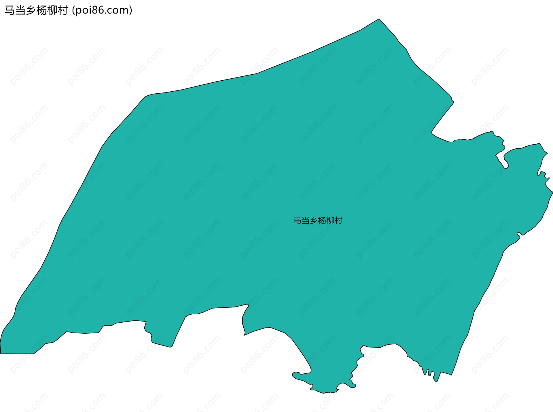 马当乡杨柳村边界地图