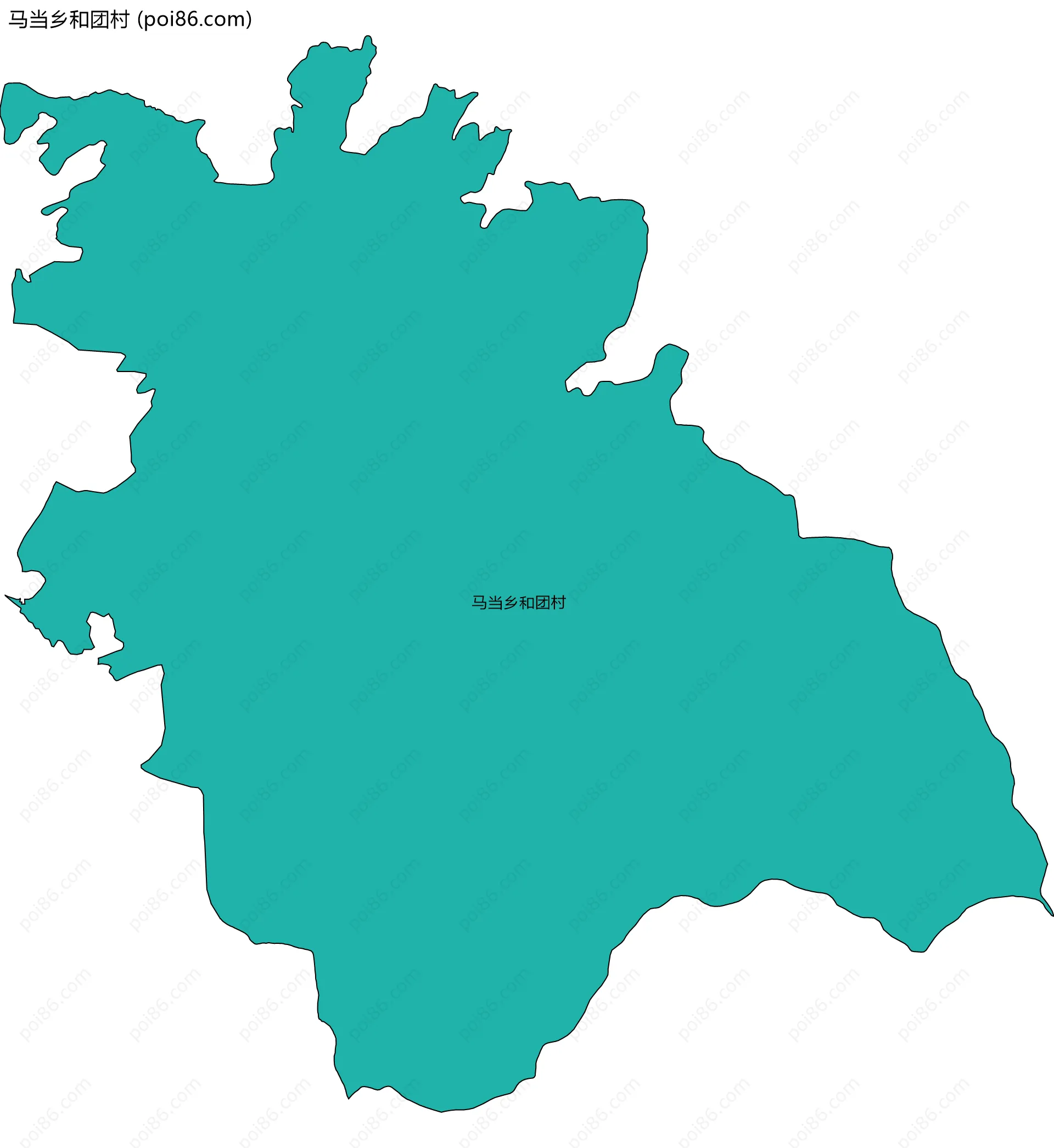 马当乡和团村边界地图