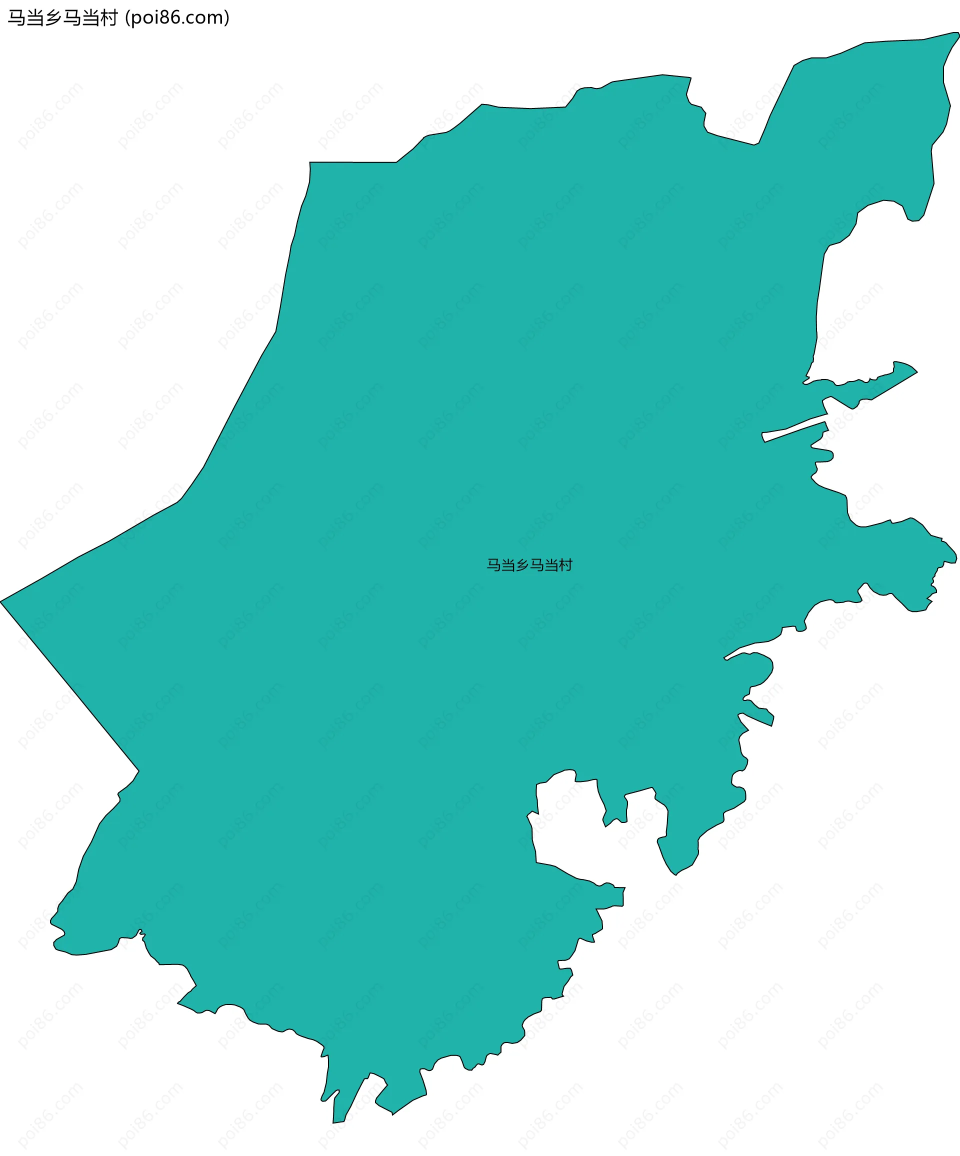 马当乡马当村边界地图