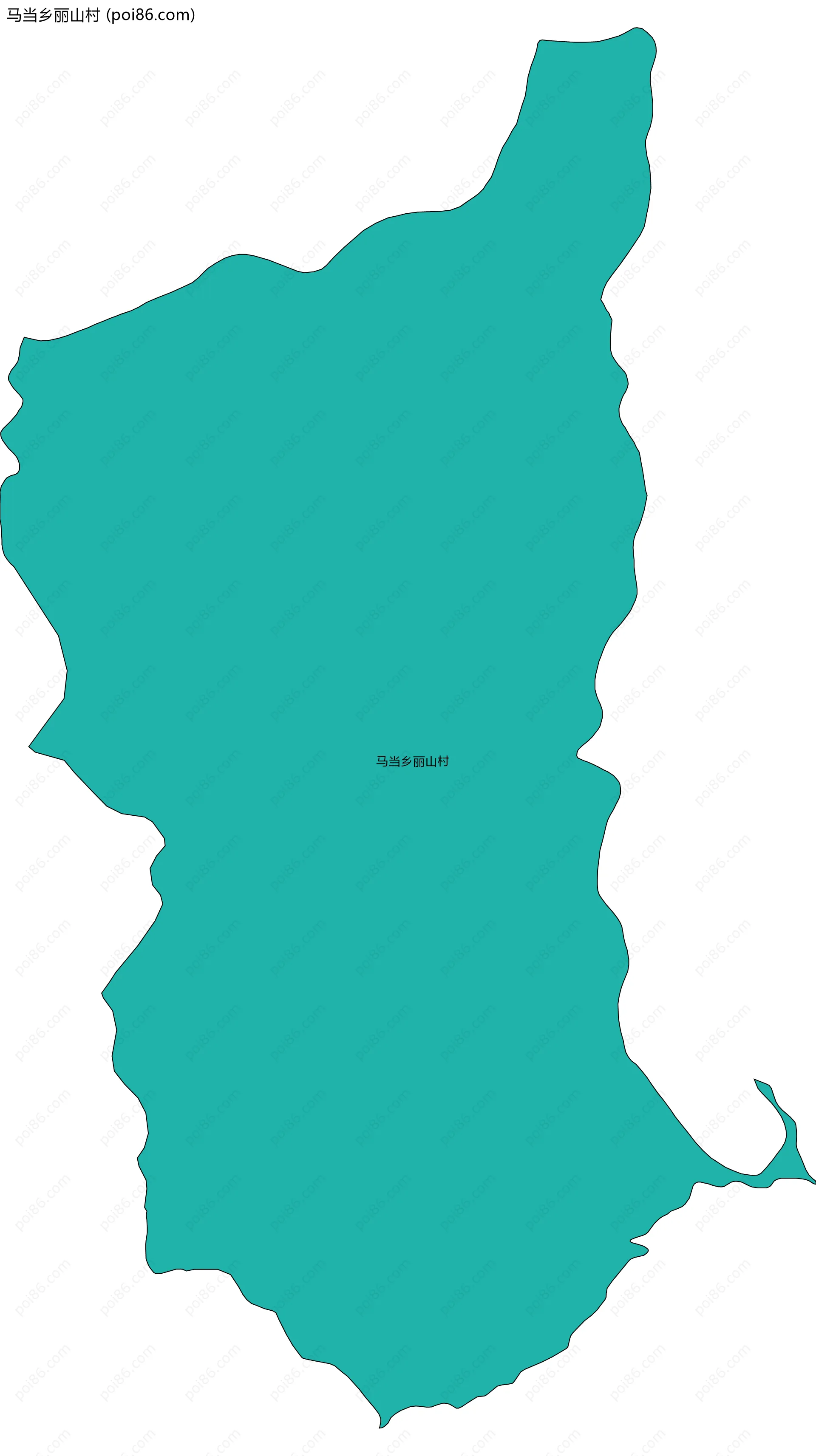 马当乡丽山村边界地图