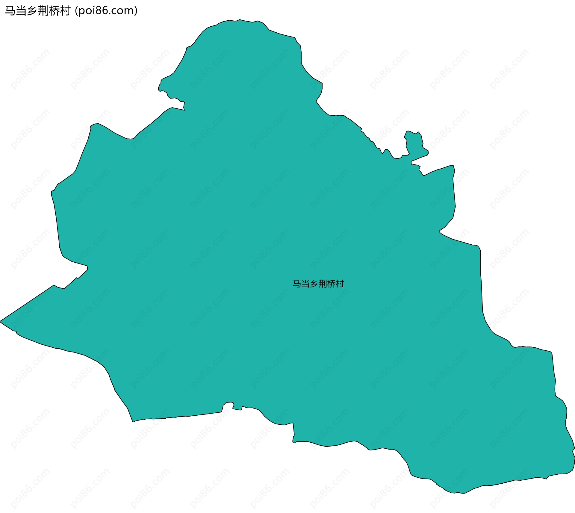 马当乡荆桥村边界地图
