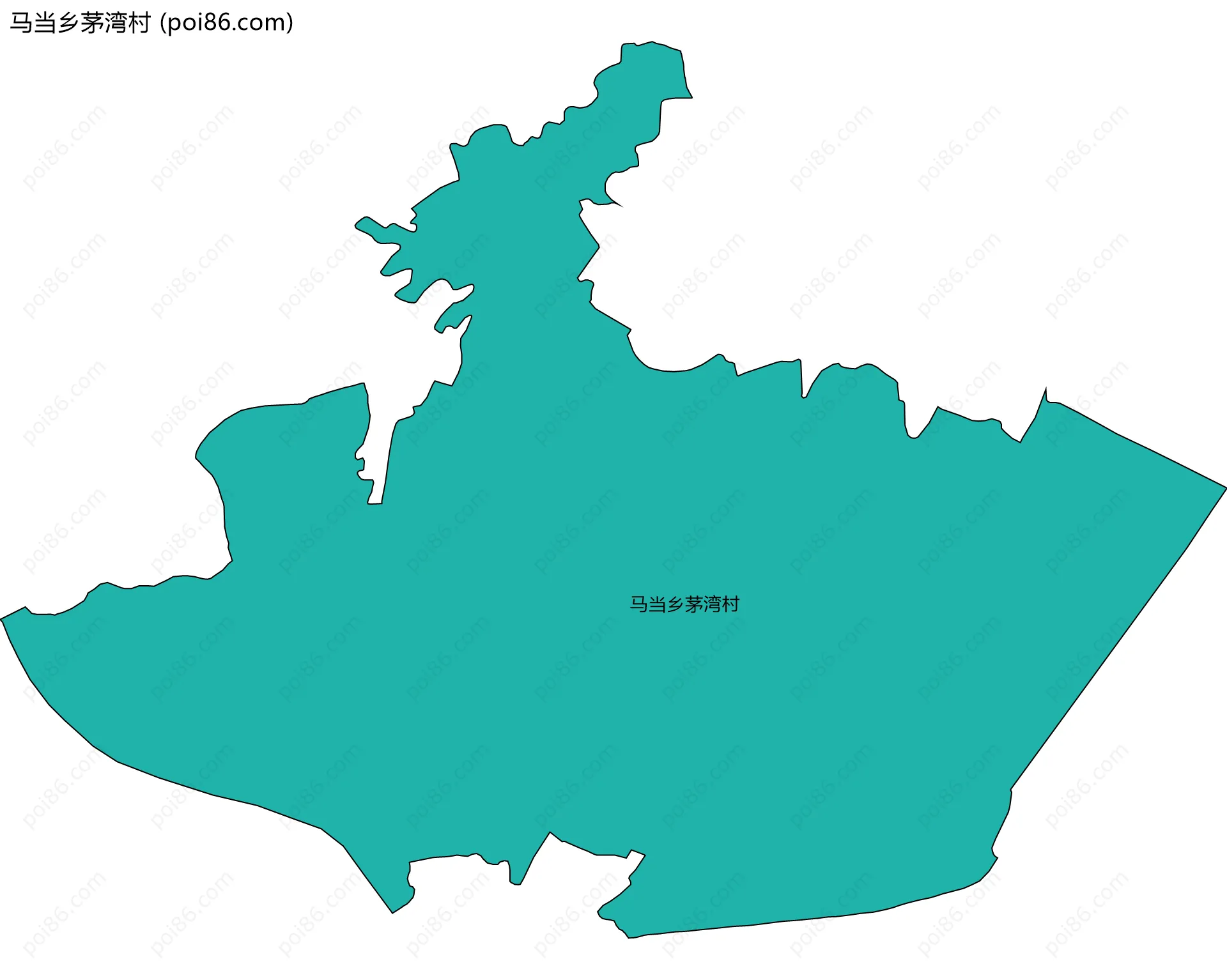 马当乡茅湾村边界地图