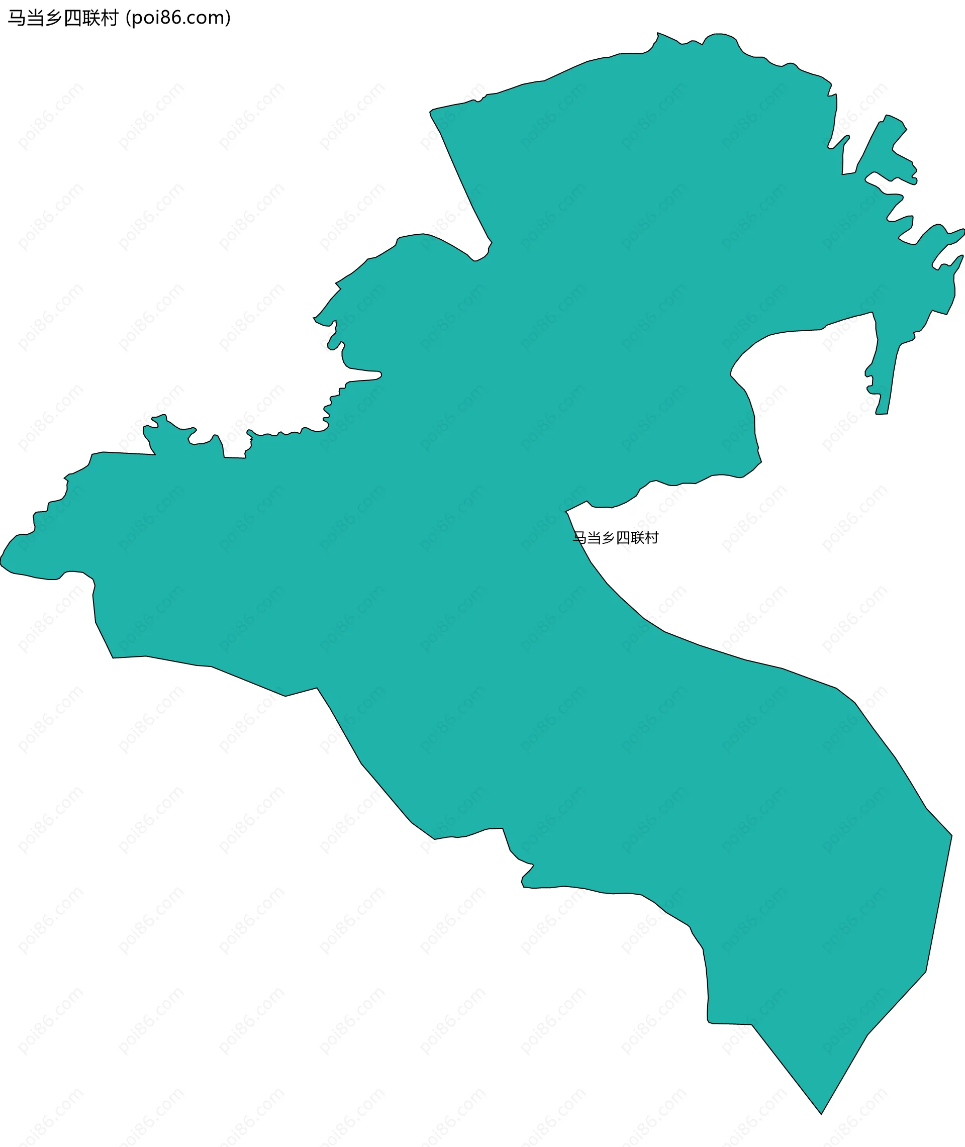 马当乡四联村边界地图