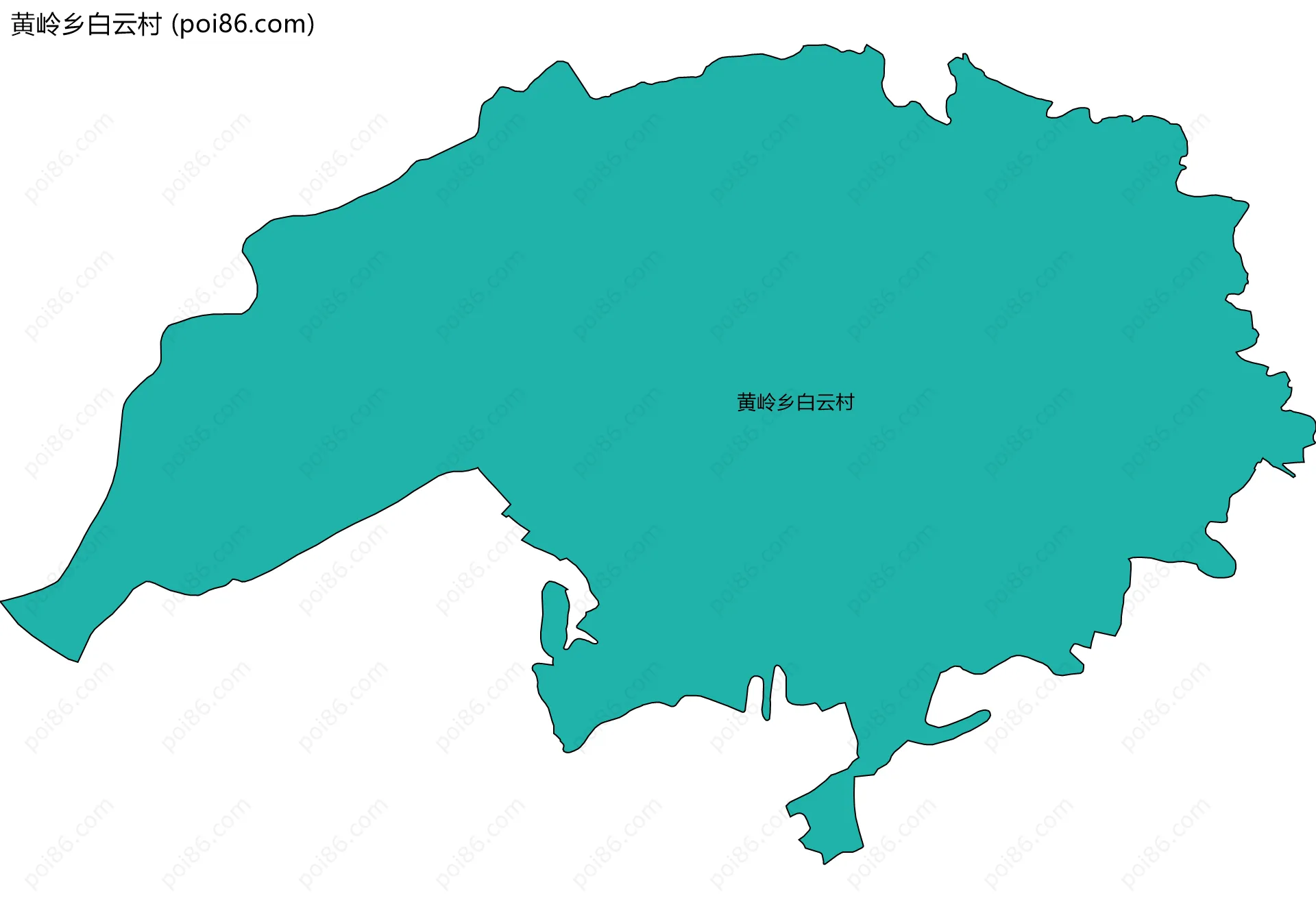 黄岭乡白云村边界地图