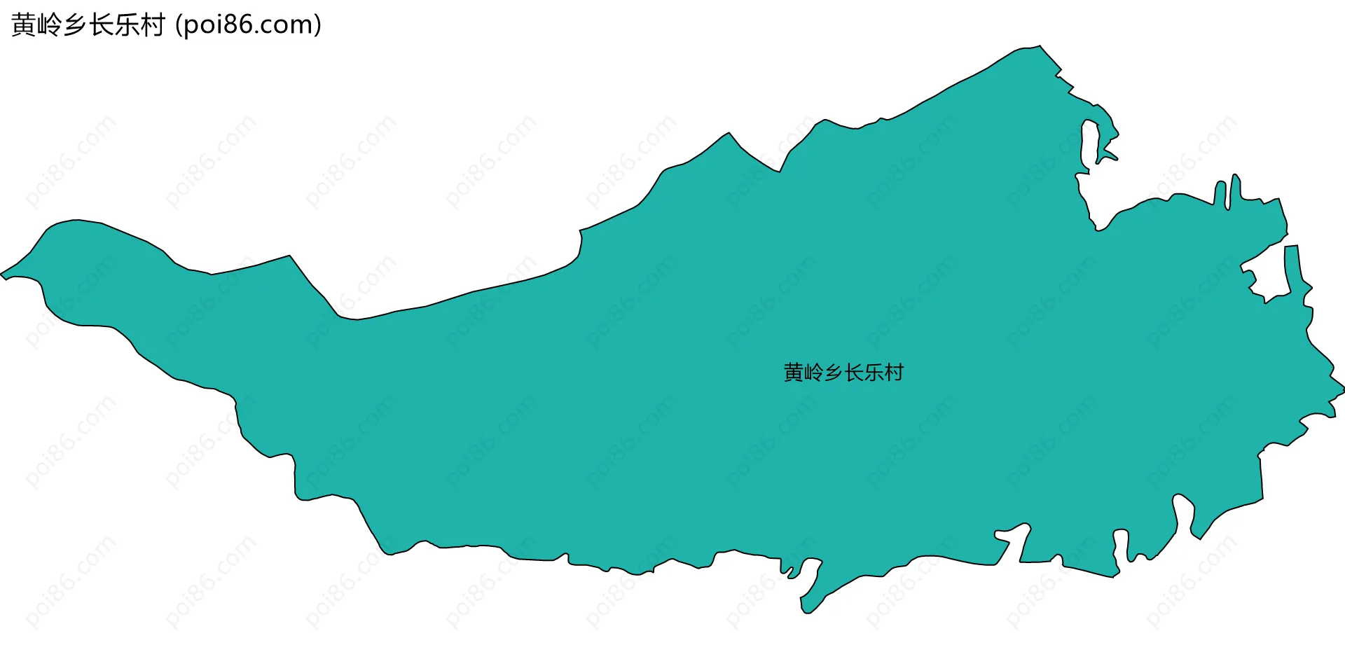 黄岭乡长乐村边界地图