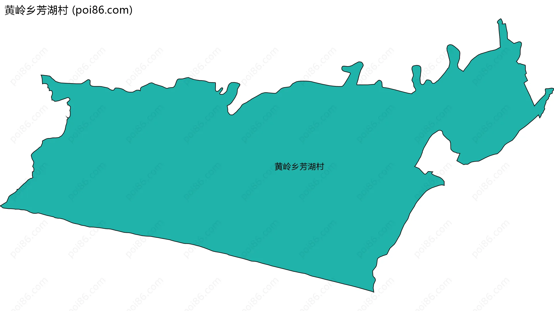 黄岭乡芳湖村边界地图