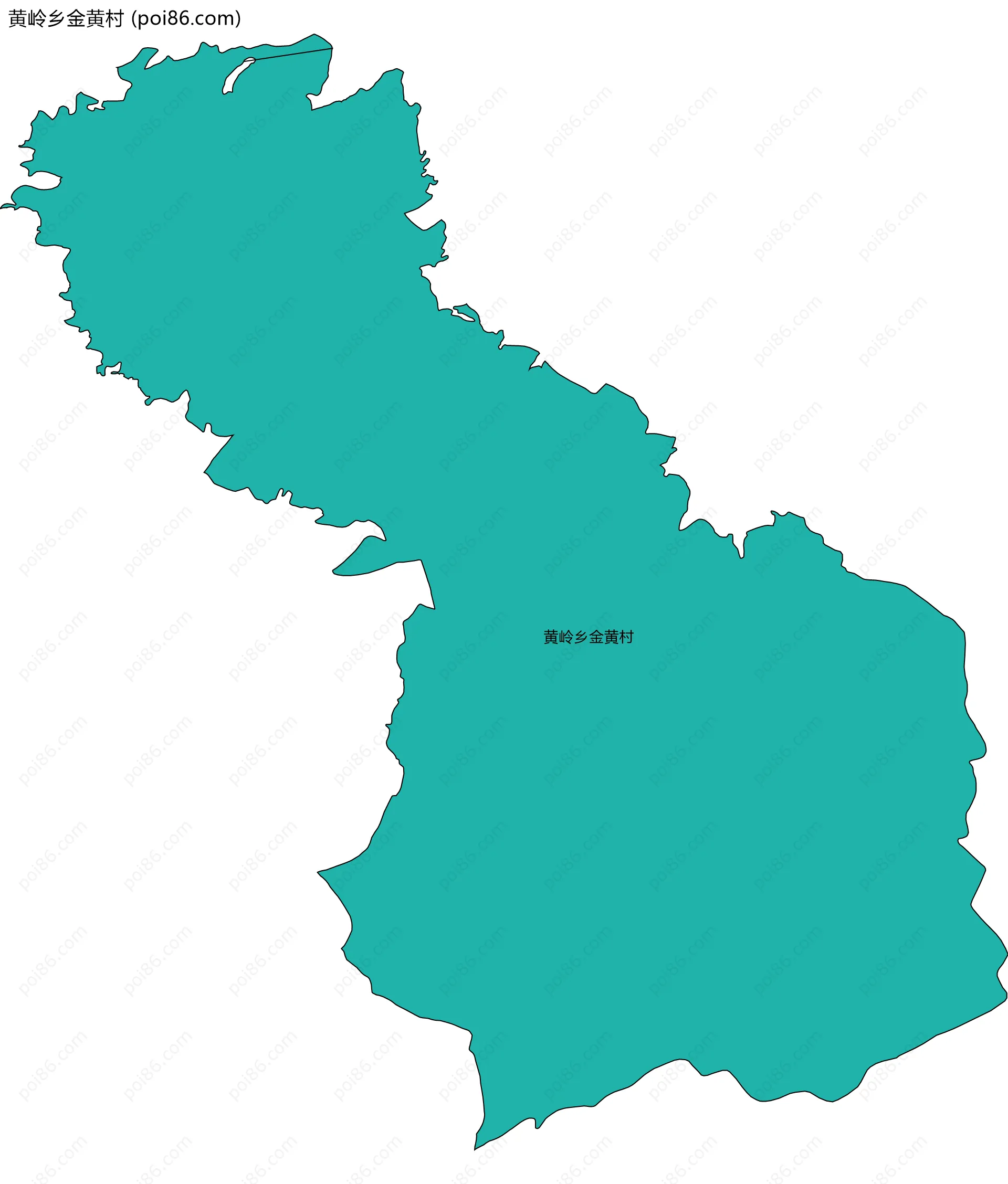 黄岭乡金黄村边界地图