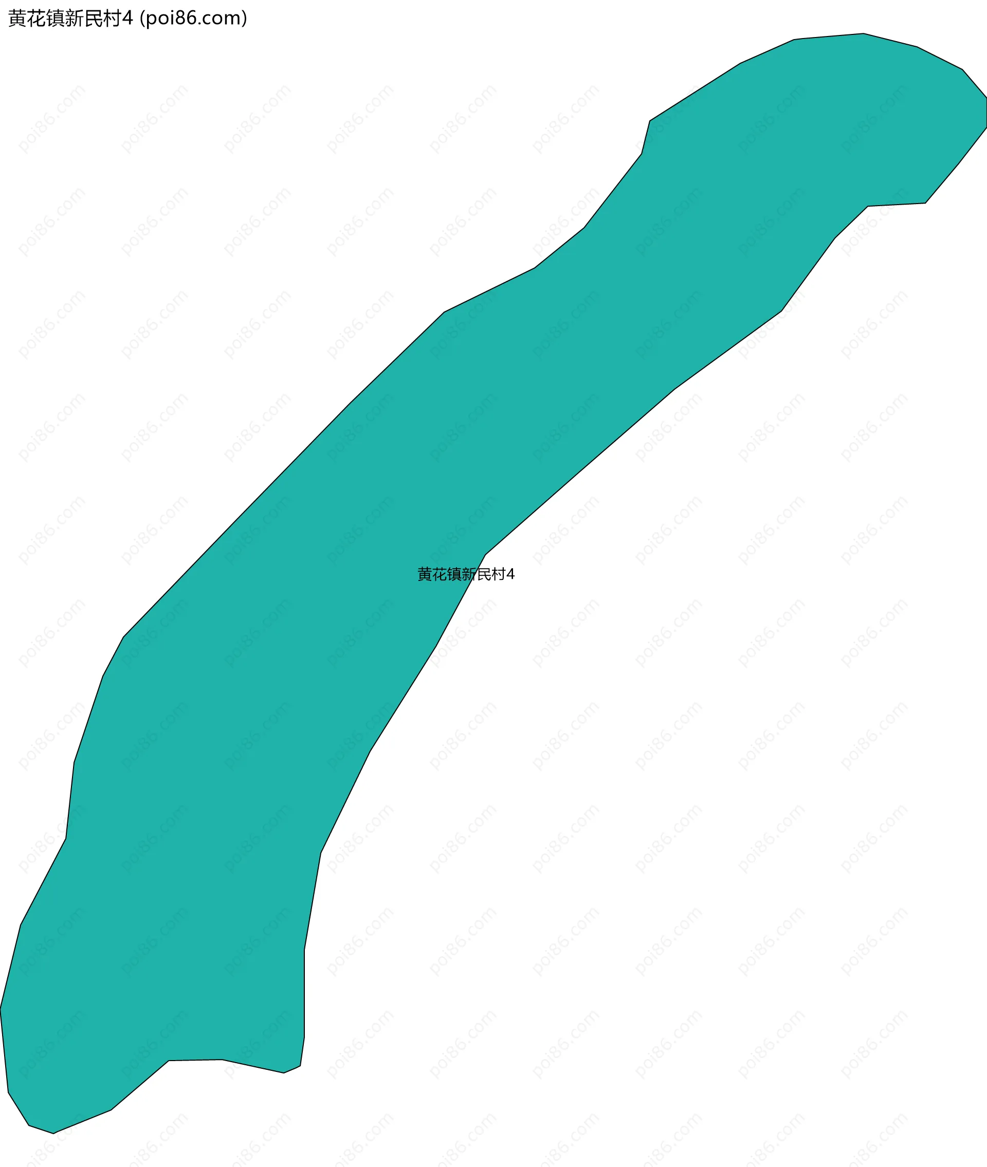 黄花镇新民村4边界地图