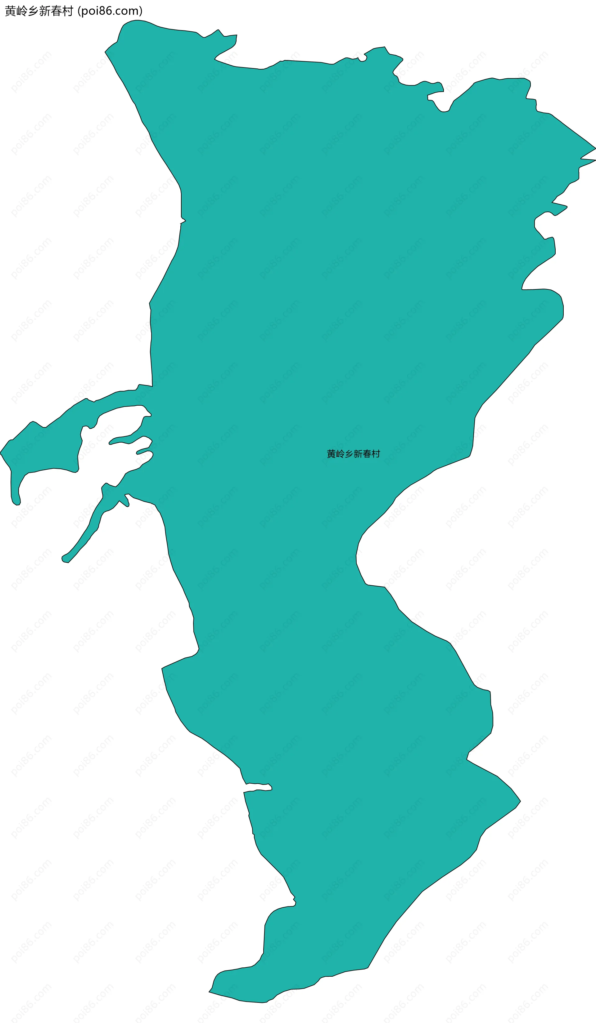 黄岭乡新春村边界地图