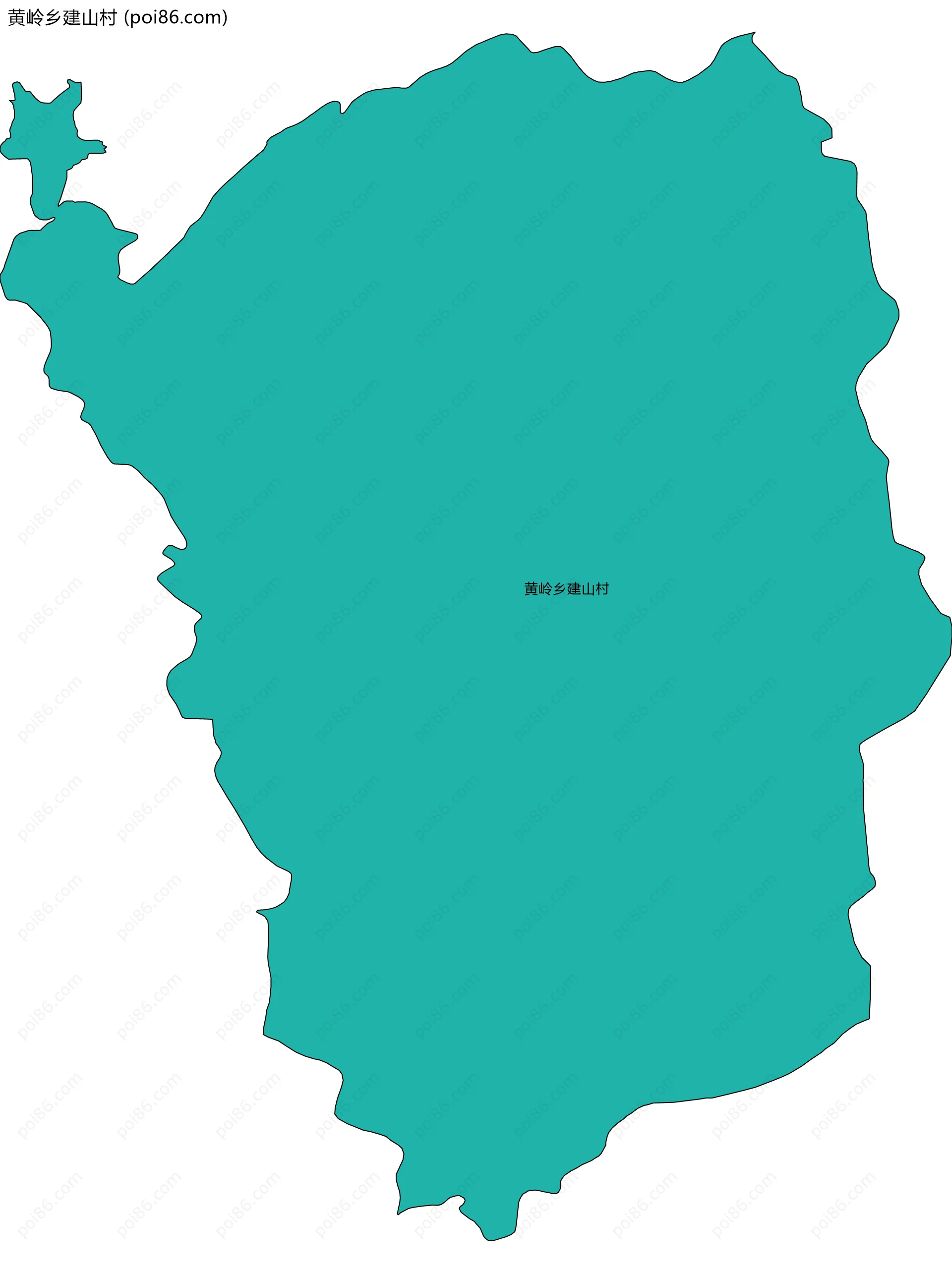 黄岭乡建山村边界地图