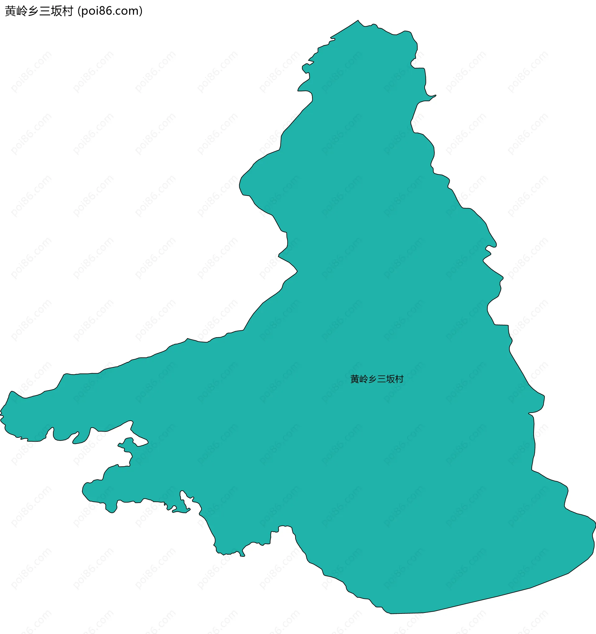 黄岭乡三坂村边界地图