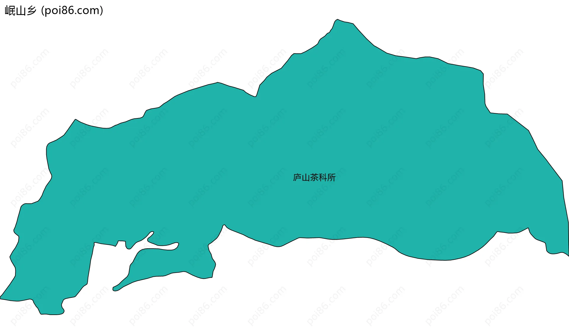 岷山乡边界地图(五级行政区划)