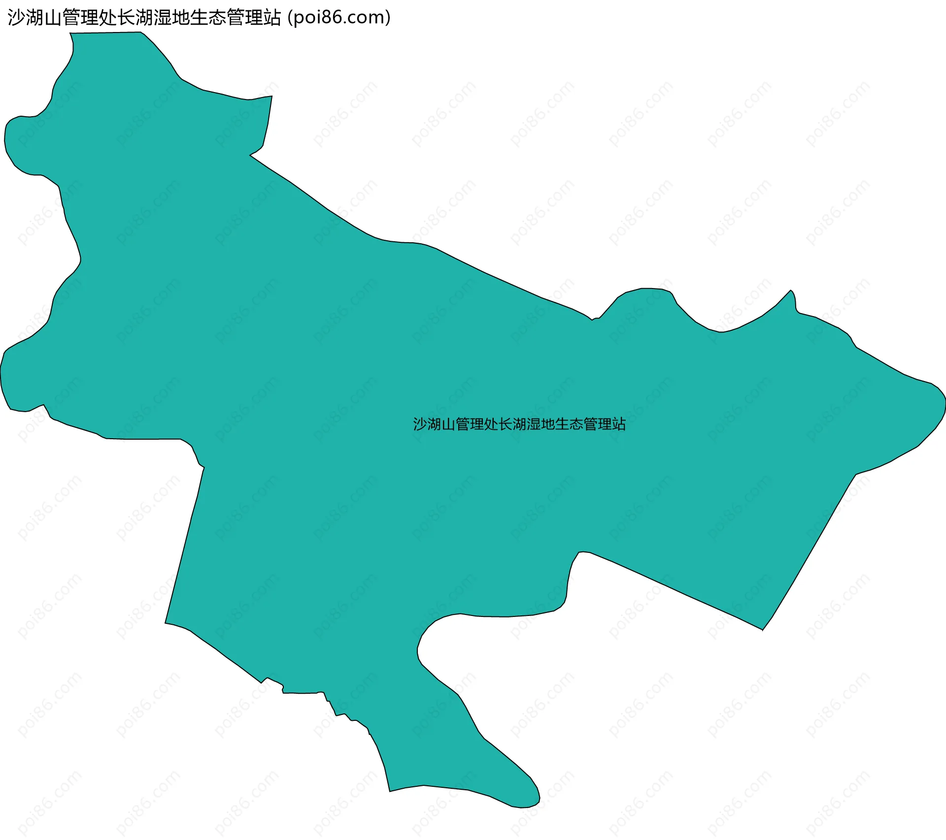 沙湖山管理处长湖湿地生态管理站边界地图