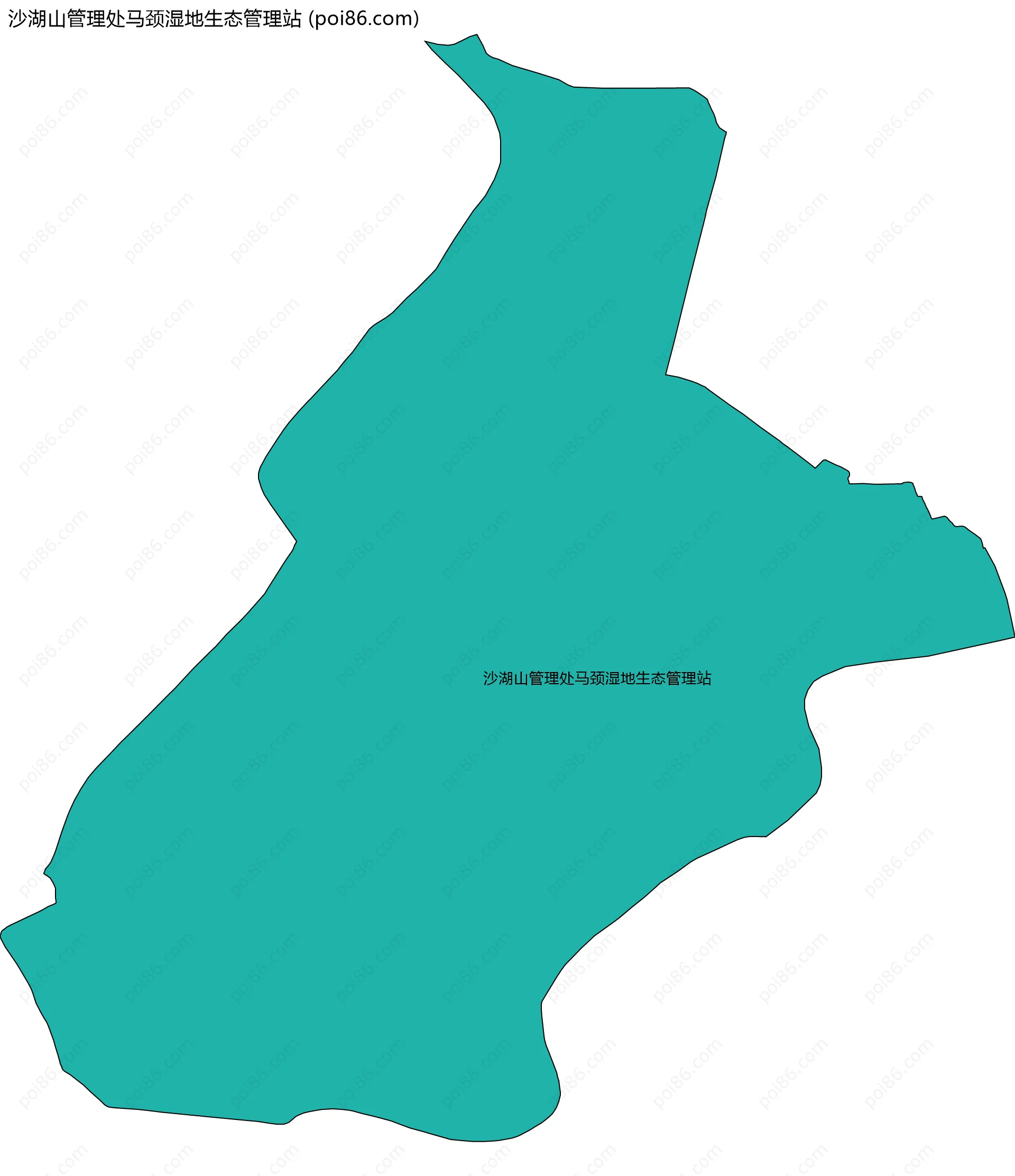 沙湖山管理处马颈湿地生态管理站边界地图