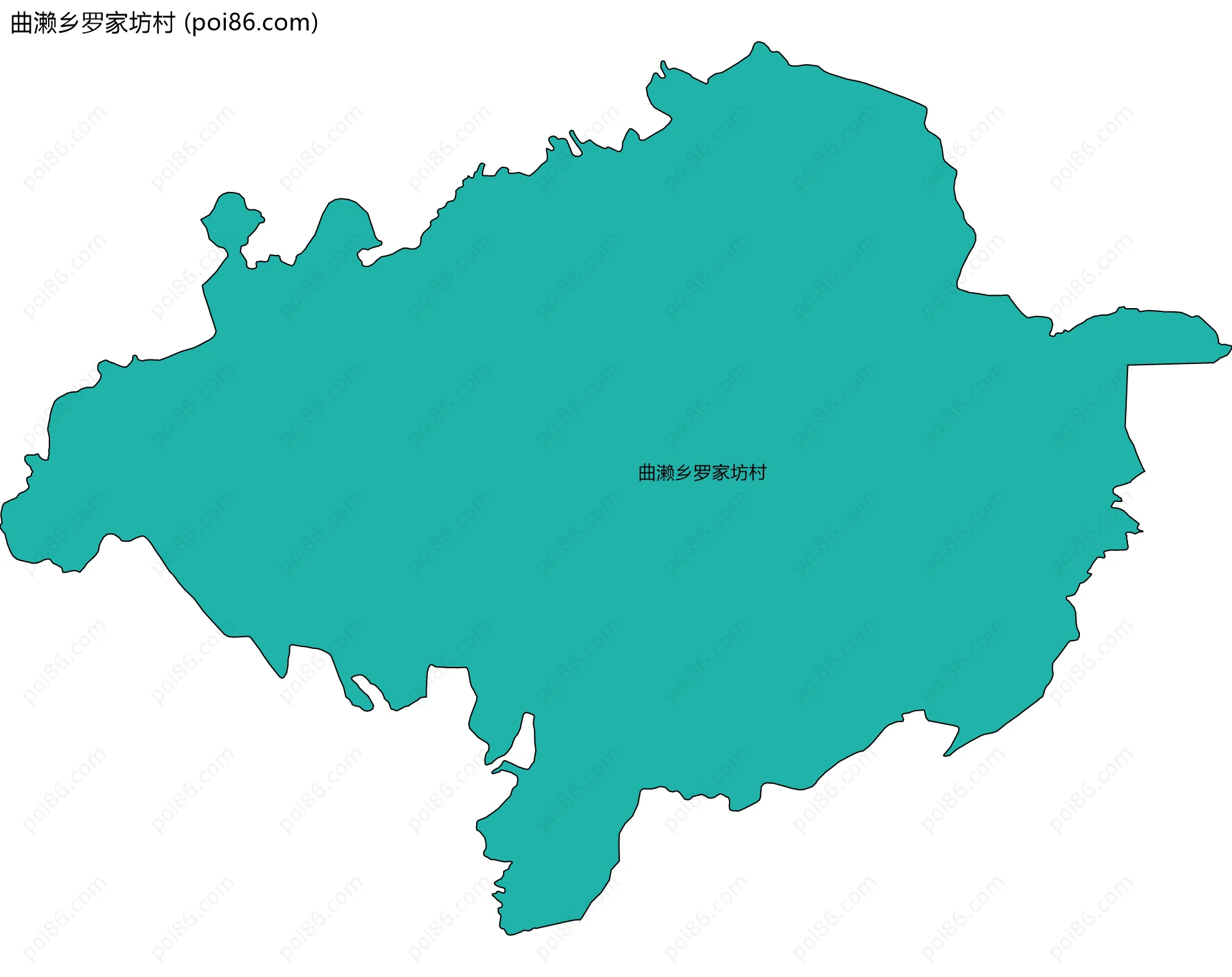 曲濑乡罗家坊村边界地图