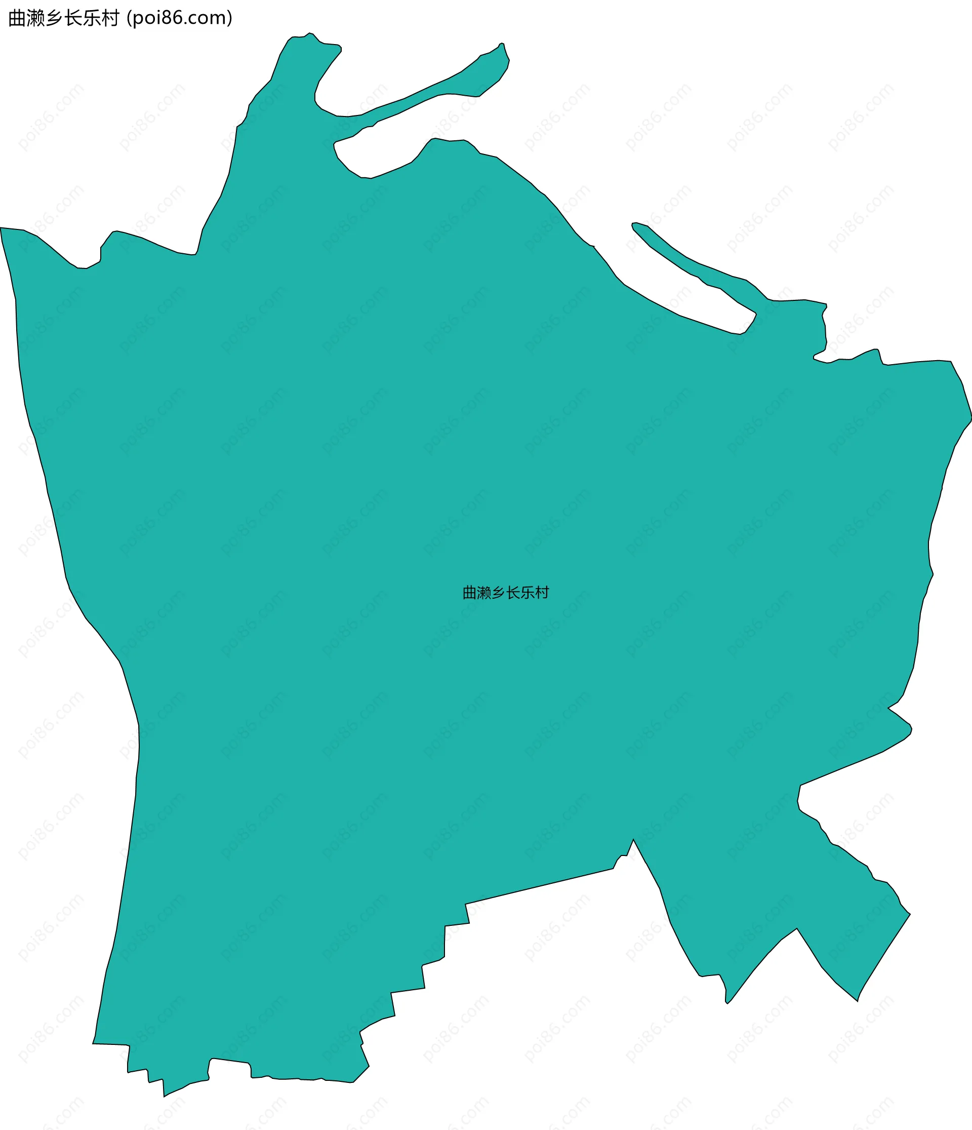 曲濑乡长乐村边界地图