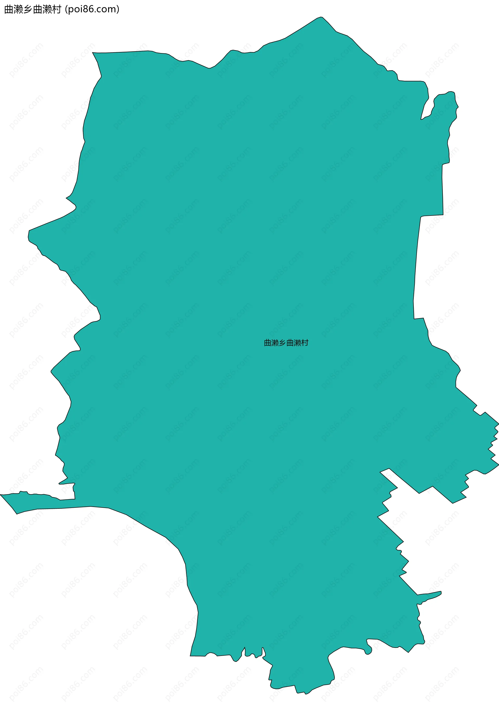 曲濑乡曲濑村边界地图