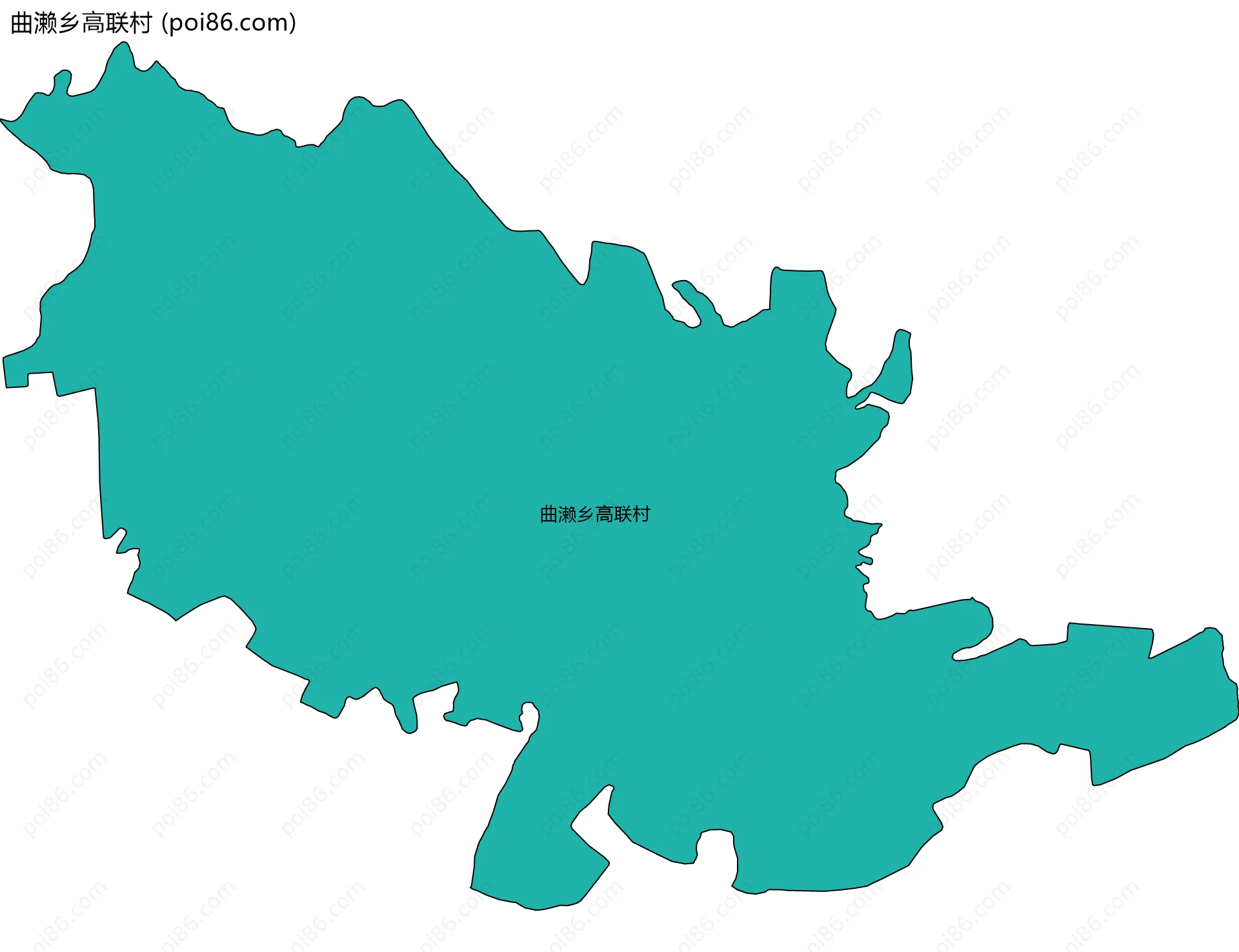 曲濑乡高联村边界地图