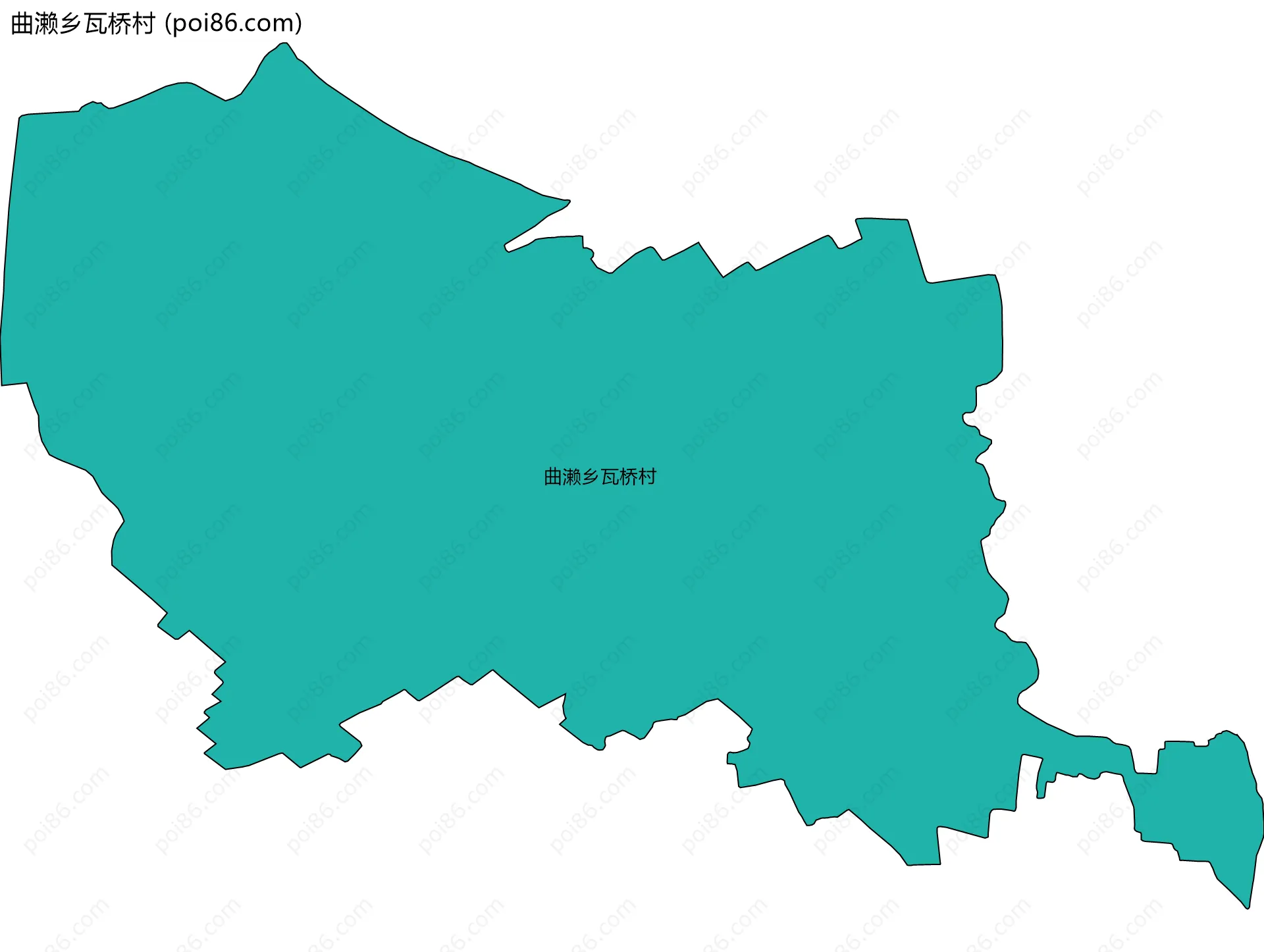 曲濑乡瓦桥村边界地图
