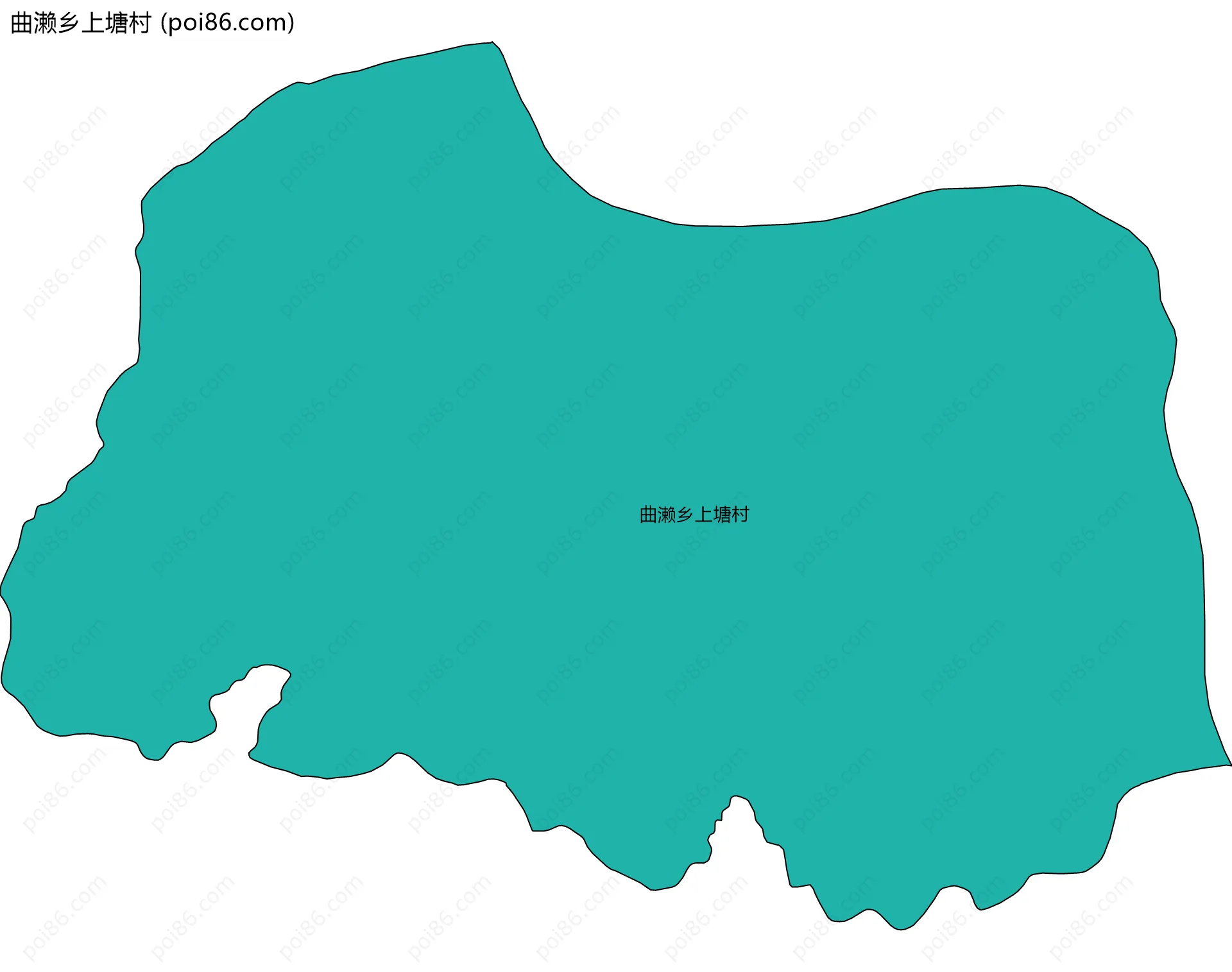 曲濑乡上塘村边界地图