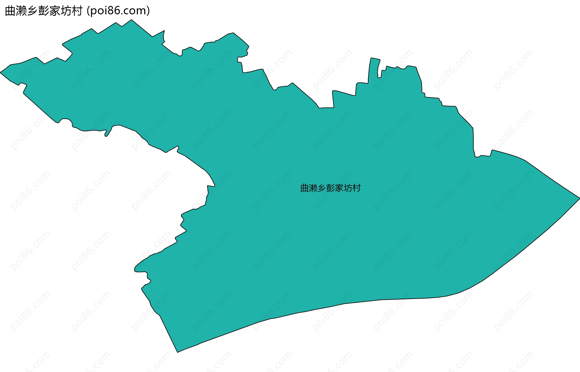 曲濑乡彭家坊村边界地图