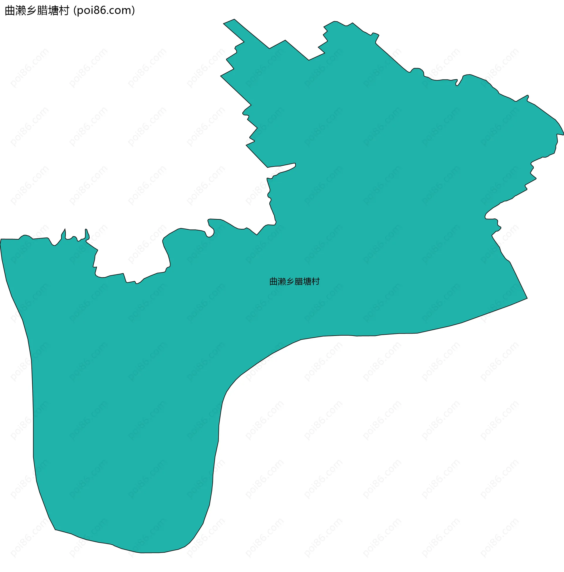 曲濑乡腊塘村边界地图