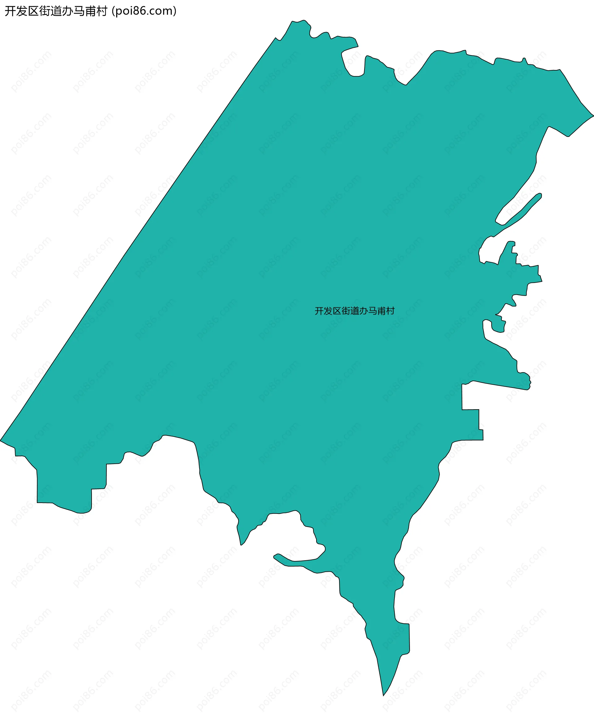 开发区街道办马甫村边界地图
