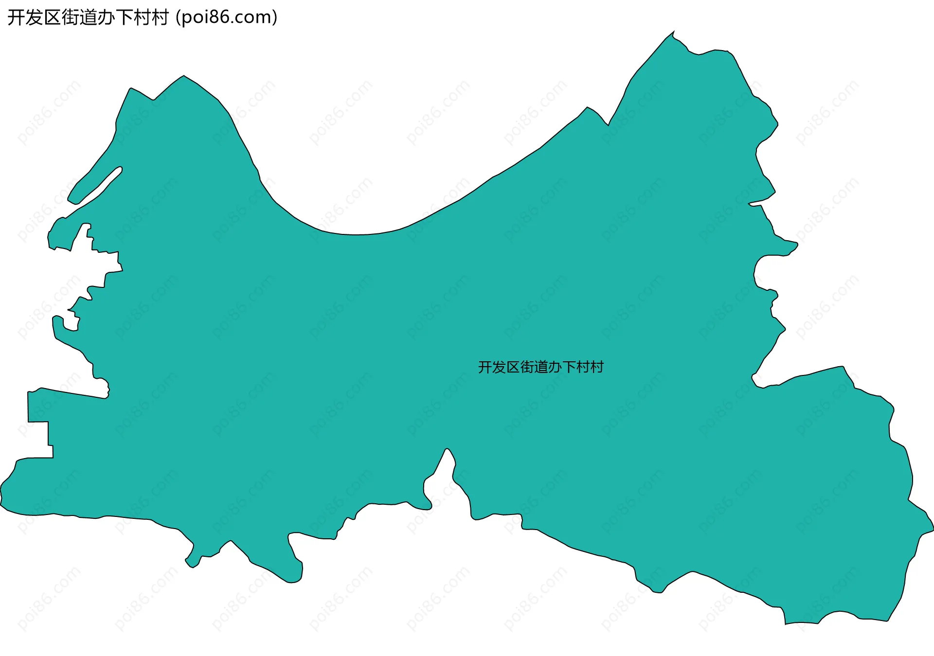 开发区街道办下村村边界地图