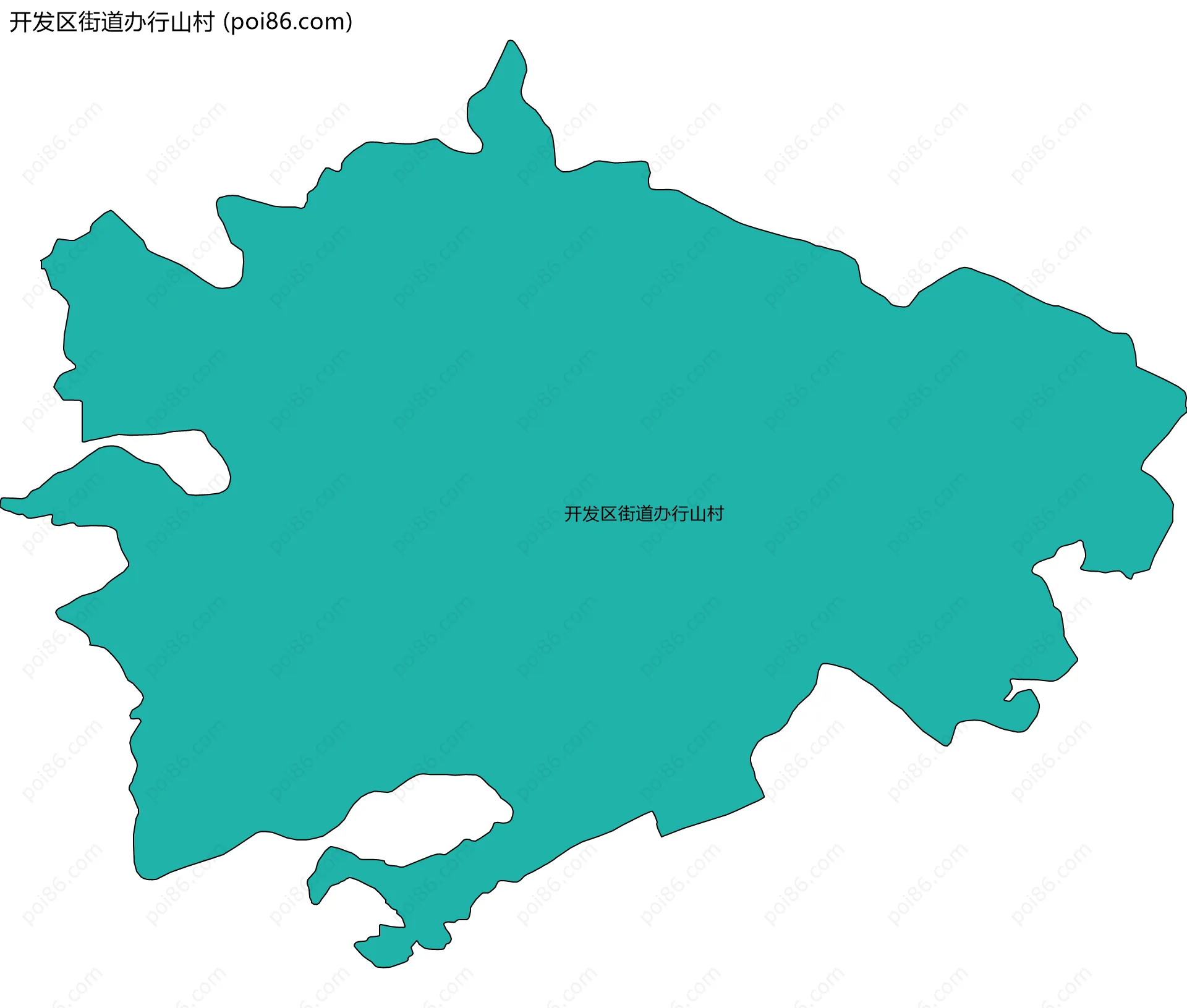 开发区街道办行山村边界地图